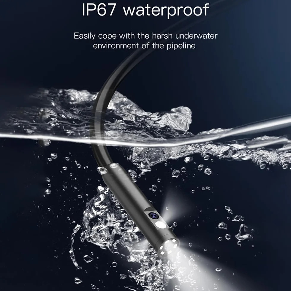 Przemysłowa Kamera Endoskopowa, rozdzielczość Obrazu 1080P Boroskop 4,3-calowy Wyświetlacz IPS Kamera do Inspekcji Kanalizacji IP67 Wodoodporna, Pomocne Narzędzie do (Pojedynczy