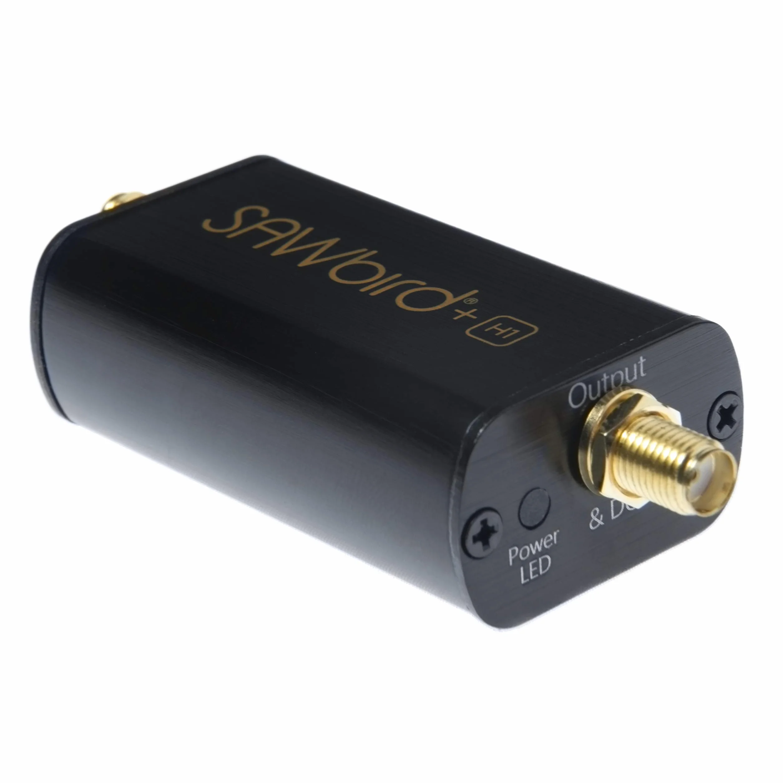 Nooelec SAWbird+ H1 – filtr premium SAW i kaskadowy moduł wzmacniacza o bardzo niskim poziomie hałasu (LNA) do zastosowań linii wodorowych (21 cm). Częstotliwość środkowa 1420 MHz. Zaprojektowany dla