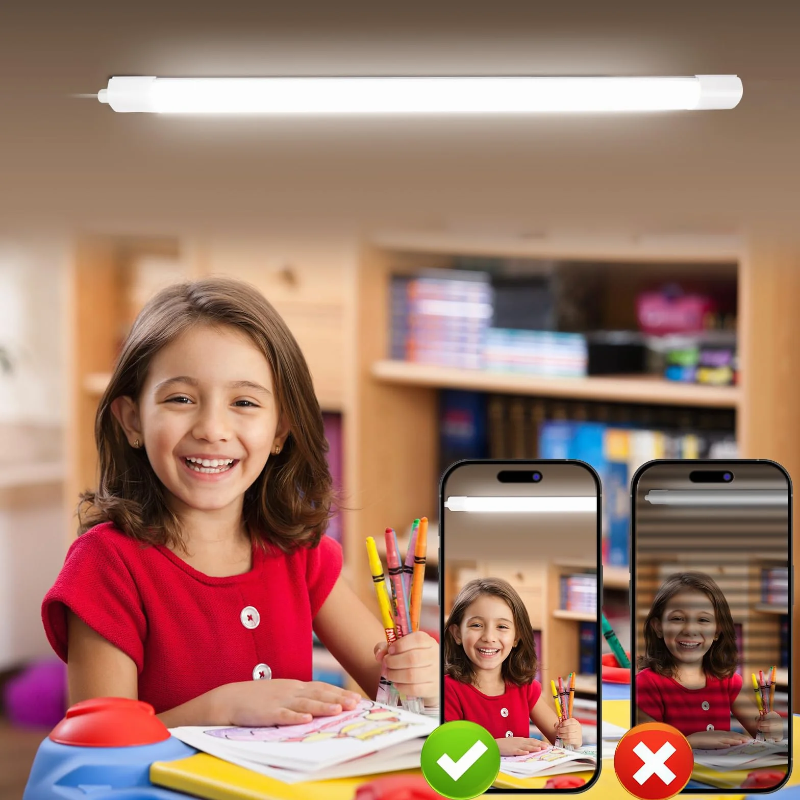 Oraymin Neon Led 120 CM, 36 W 4000 LM oprawa wewnętrzna 4000K Neutralna biel, IP65 Wodoodporna lampa sufitowa do warsztatu, garażu, pod podłogą, biura
