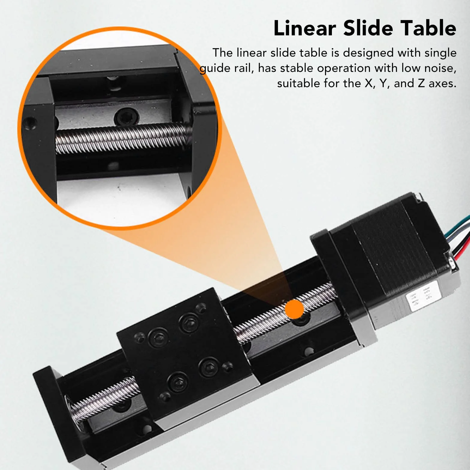 Liniowy Etap Slajdów, Liniowy stół Przesuwny 100mm Skok Liniowy stół X Y Z Osie do Drukarki 3D DIY Części Routera CNC