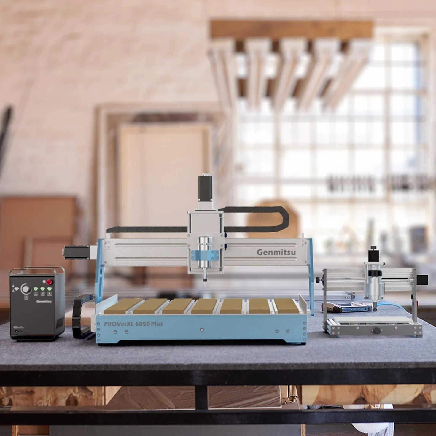 SainSmart PROVerXL 6050Plus maszyna CNC, 3-osiowa frez do rzeźbienia w metalu, drewnie, akrylu i MDF ze sterowaniem GRBL i stołem hybrydowym, obszar roboczy 600 x 500 x 115 mm