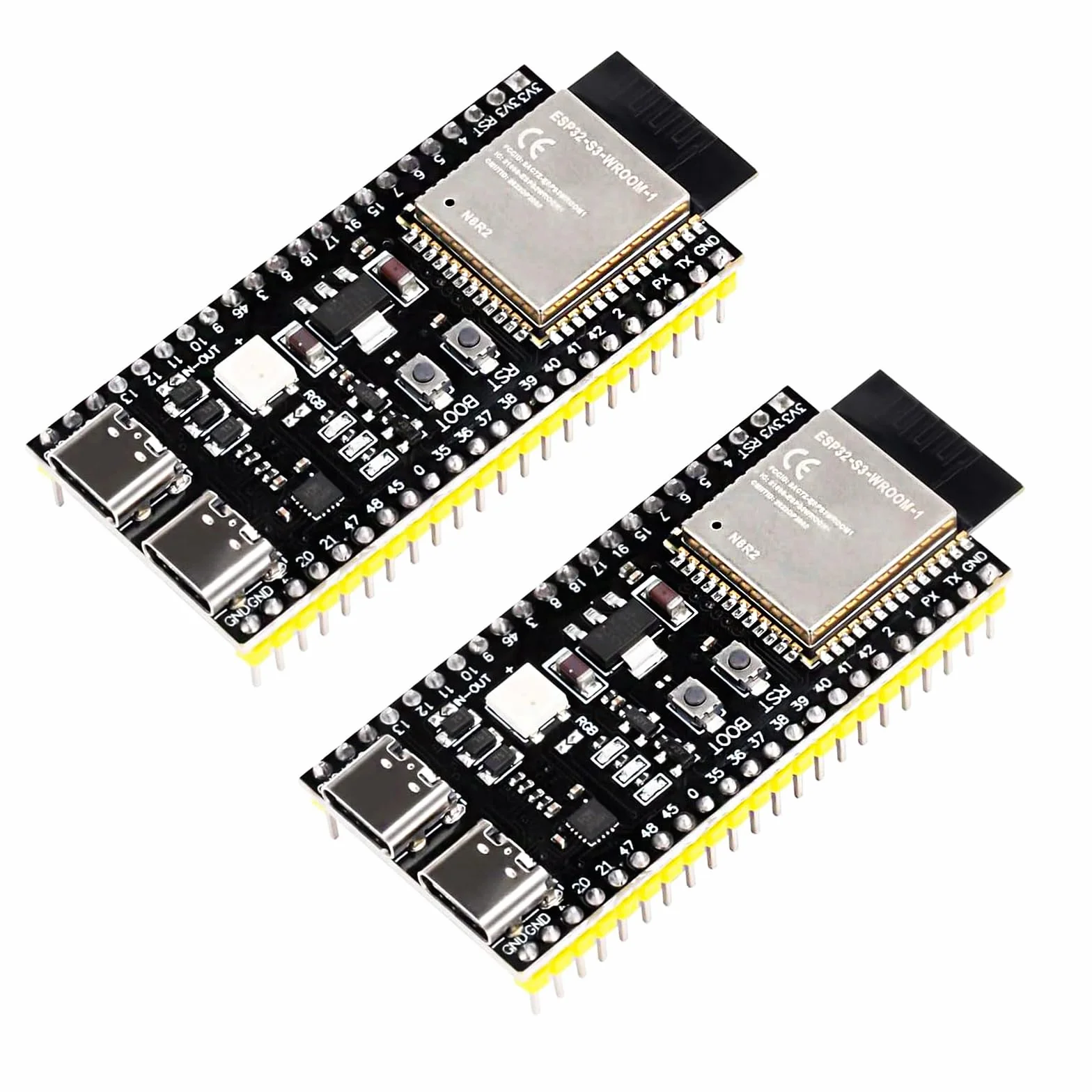Heemol ESP32-S3-DevKitC-1-N16R8 deska rozwojowa 2,4 GHz WLAN Bluetooth 5.0 mikrokontroler Dual-Typ-C Arduino