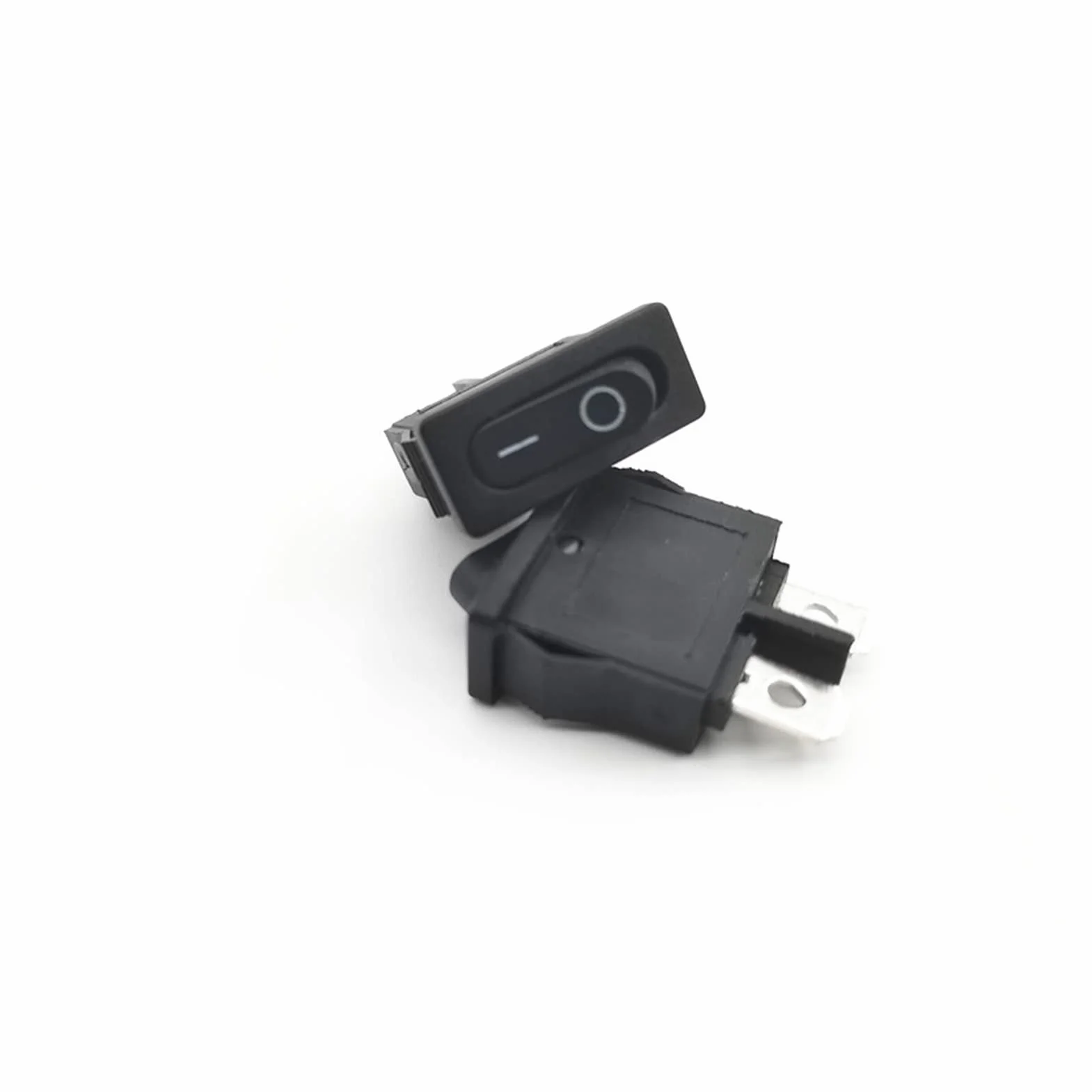 ELTOX Przełącznik kołyskowy KCD1-110 10x22mm Czarny NO/Off 2 piny Power Switch