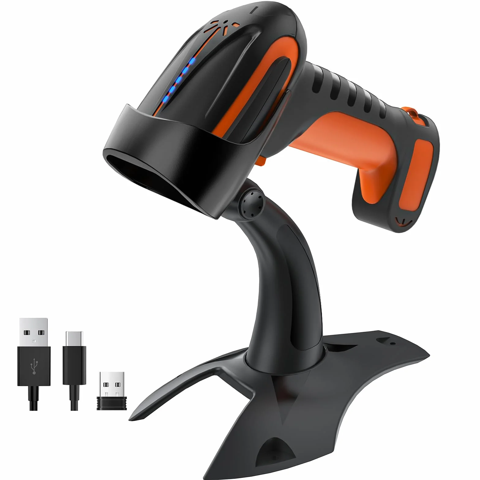 Tera Skaner kodów kreskowych Pro 3 w 1, ekstremalnie wydajny, bezprzewodowy skaner kodów kreskowych 1D, 2D, QR, Bluetooth, 2,4 G, przewodowy skaner kodów kreskowych USB-C 1D, 2500 mAh, doskonała