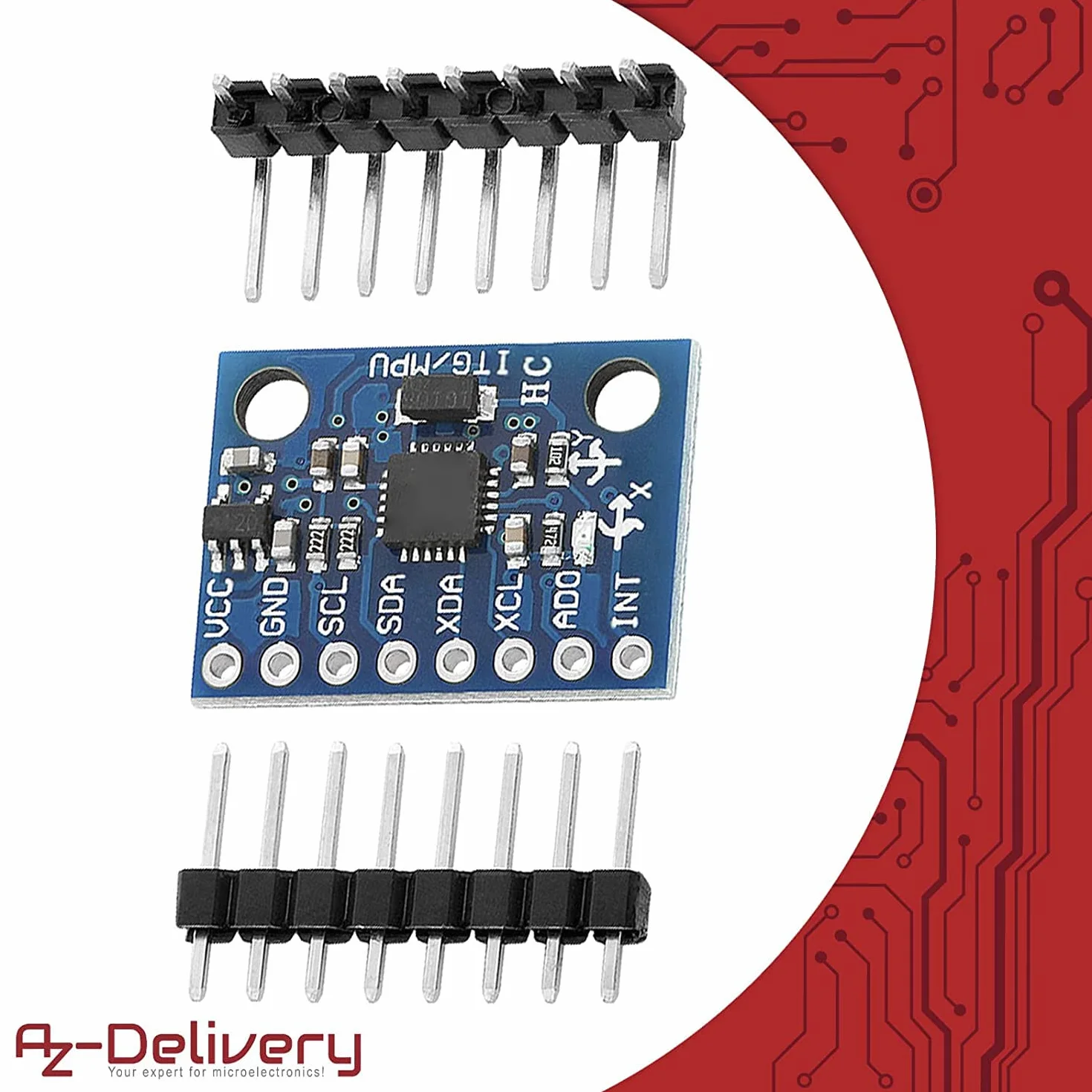 AZDelivery GY-521 Compatible with MPU-6050 3-osiowy żyroskop i akcelerometr kompatybilny z Arduino i Raspberry Pi w wraz z e-bookiem!