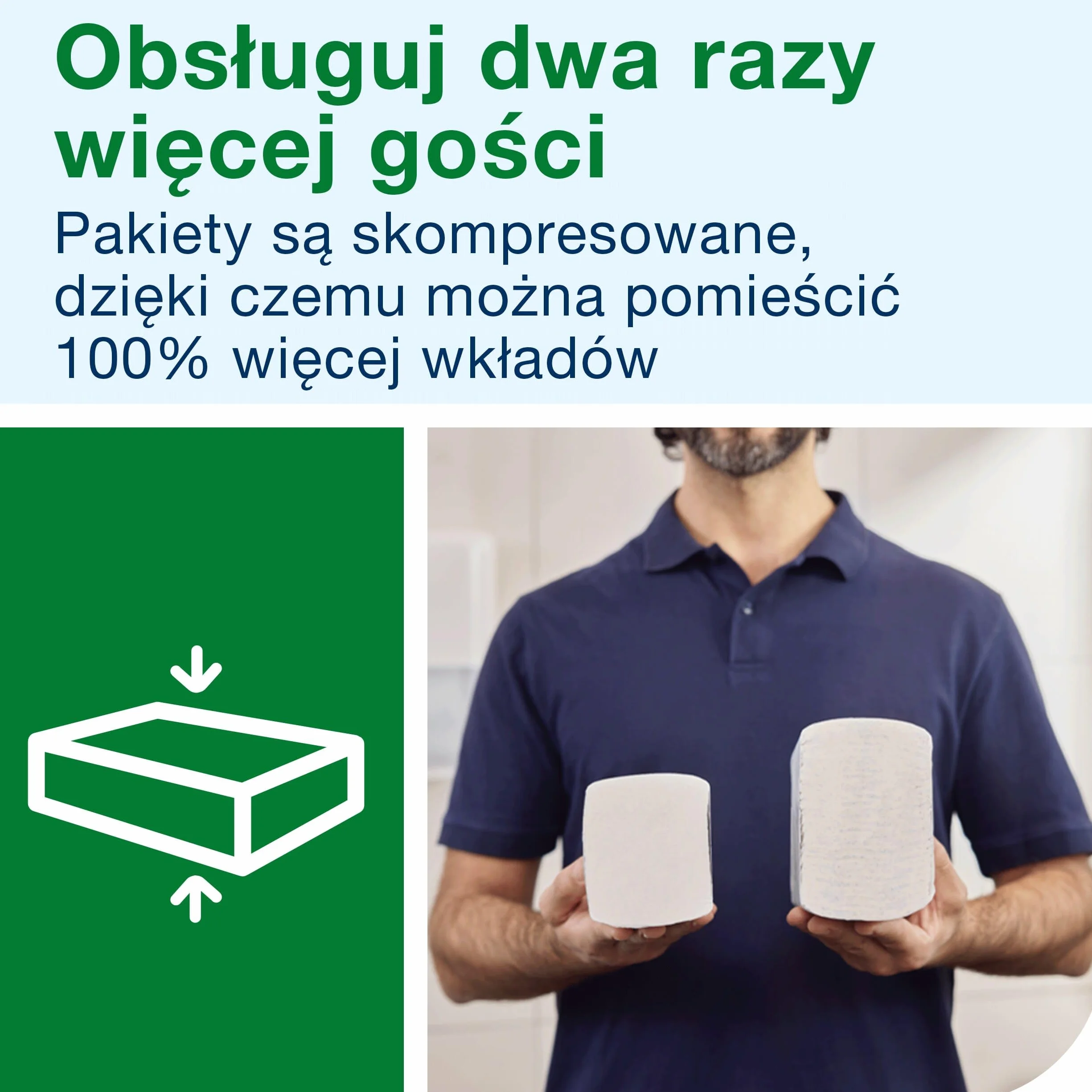 Tork Xpress Skompresowane Miękkie Ręczniki Papierowe Składane Białe H2, 2-Warstwowe, Chłonne, 12 x 225 Odcinków