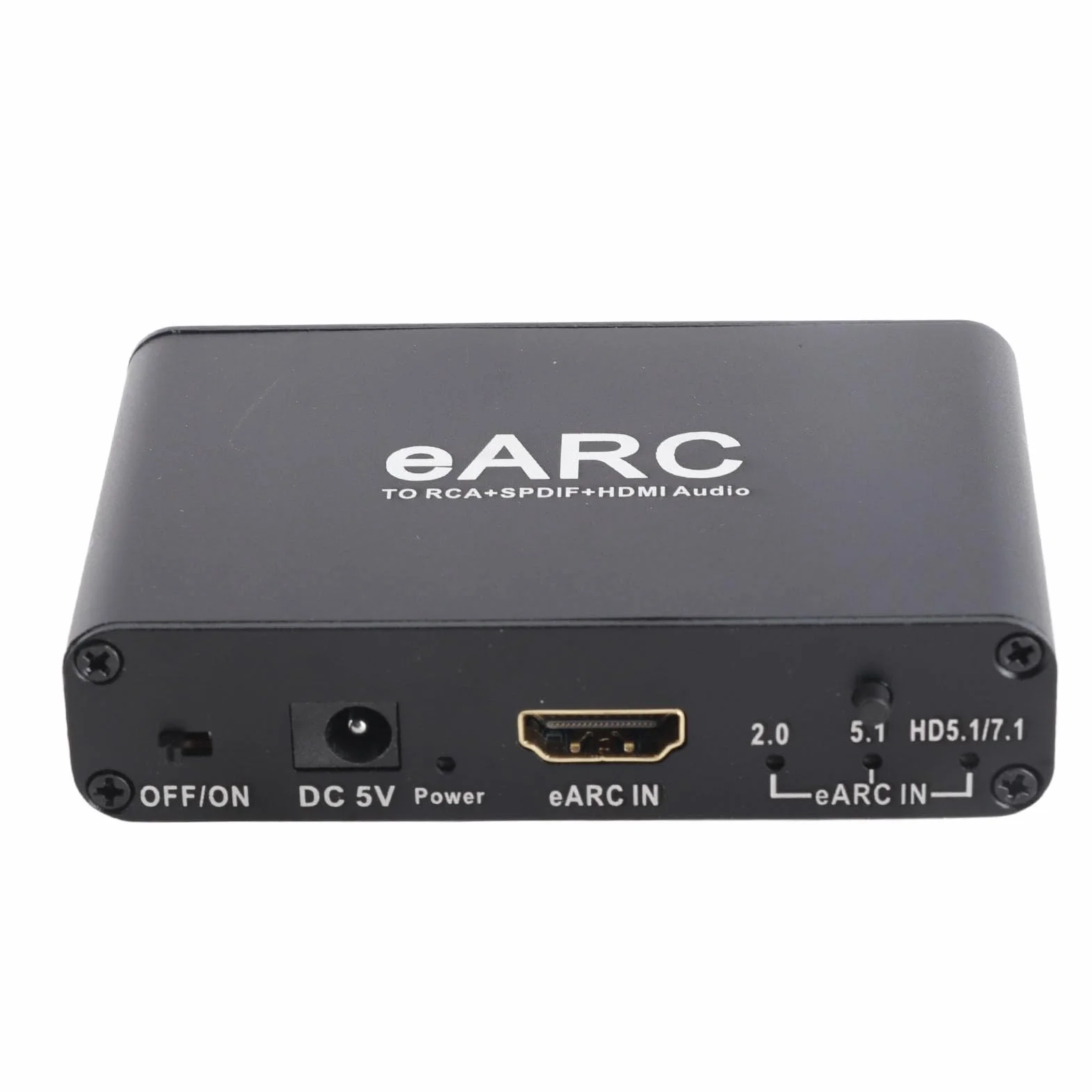 SENECESLI EARC Audio Extractor, HDMI ARC, Converter Audio Audio do HDMI/Optical / 3,5 Mm Ekstraktor Dźwiękowy, dla Wzmacniacza Głośników Telewizyjnych do Systemu Dźwiękowego