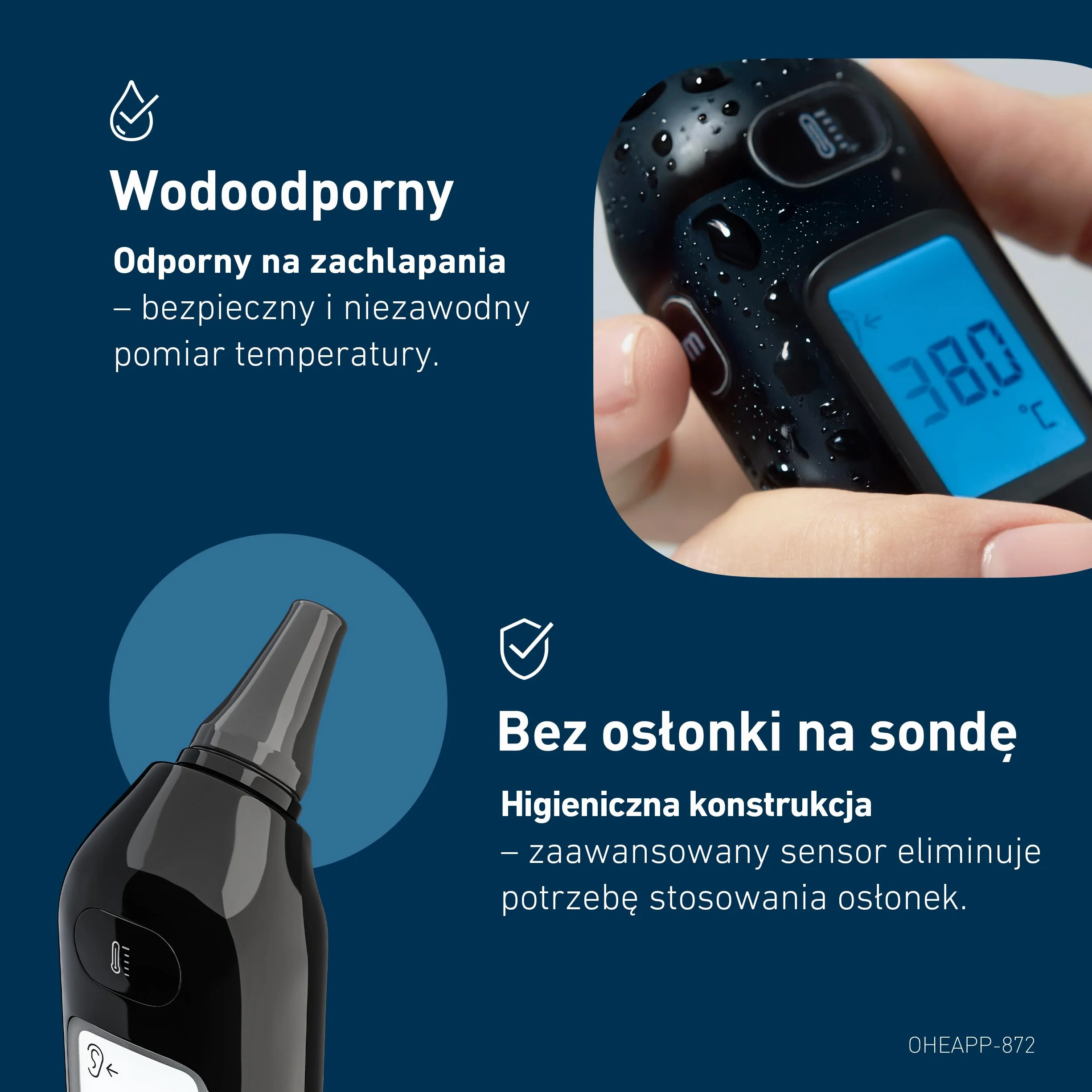 OMRON Gentle Temp 533, Cyfrowy Termometr Douszny na Podczerwień dla Niemowlęta, Dzieci i Dorosłych, Termometr Douszny z Szybkim 1-sekundowym Pomiarem i Konstrukcją bez Używania Jednorazowej Osłonki