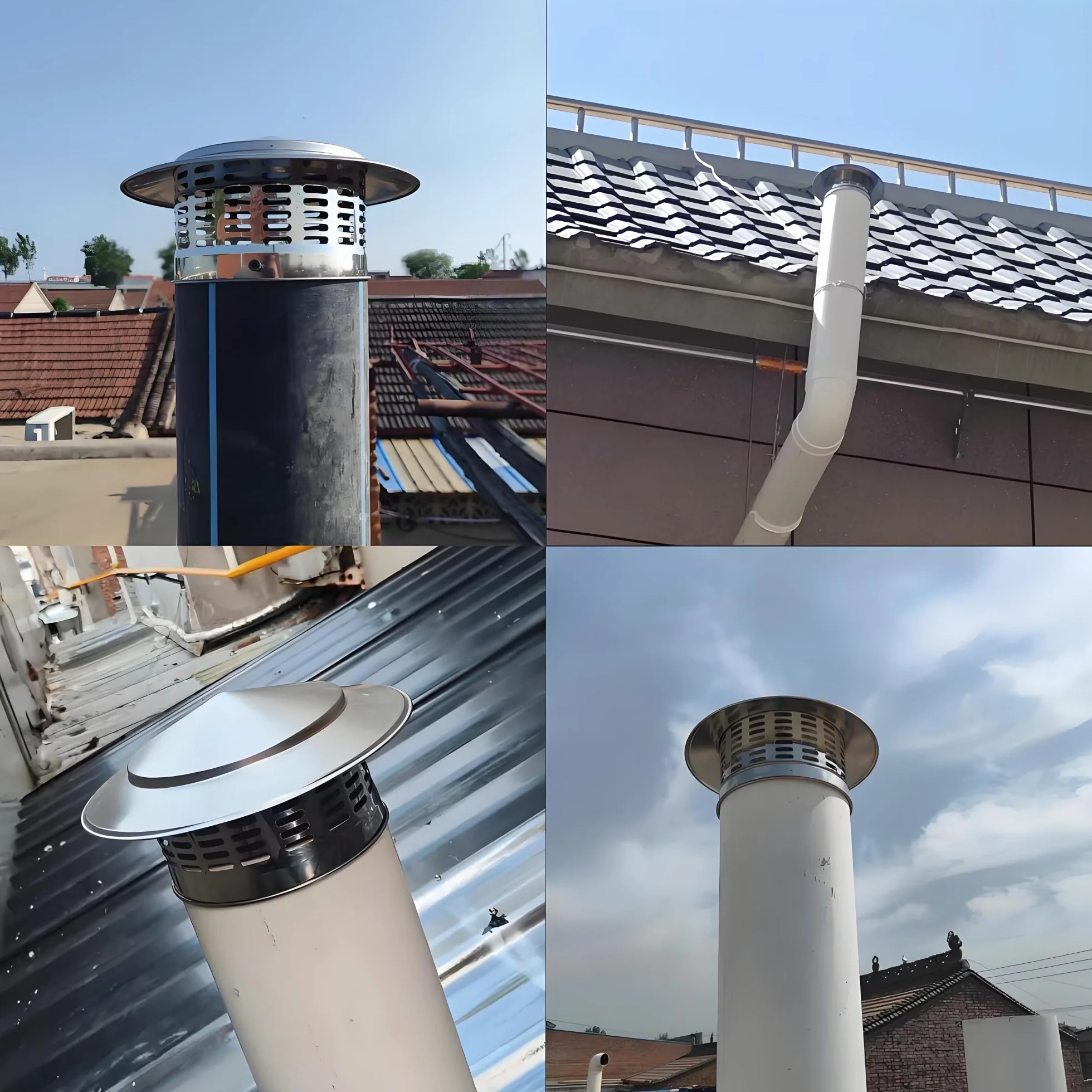 Okrągła nasada kominowa ze stali nierdzewnej 304 110mm do pieców i kominków
