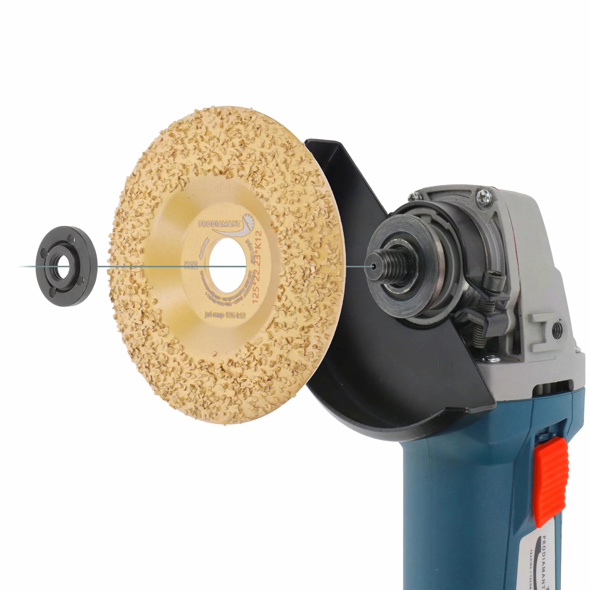 PRODIAMANT Tarcza pilnikowa Ø 125 mm K12 – tarcza szlifierska z węglikiem wolframu do szlifierek kątowych