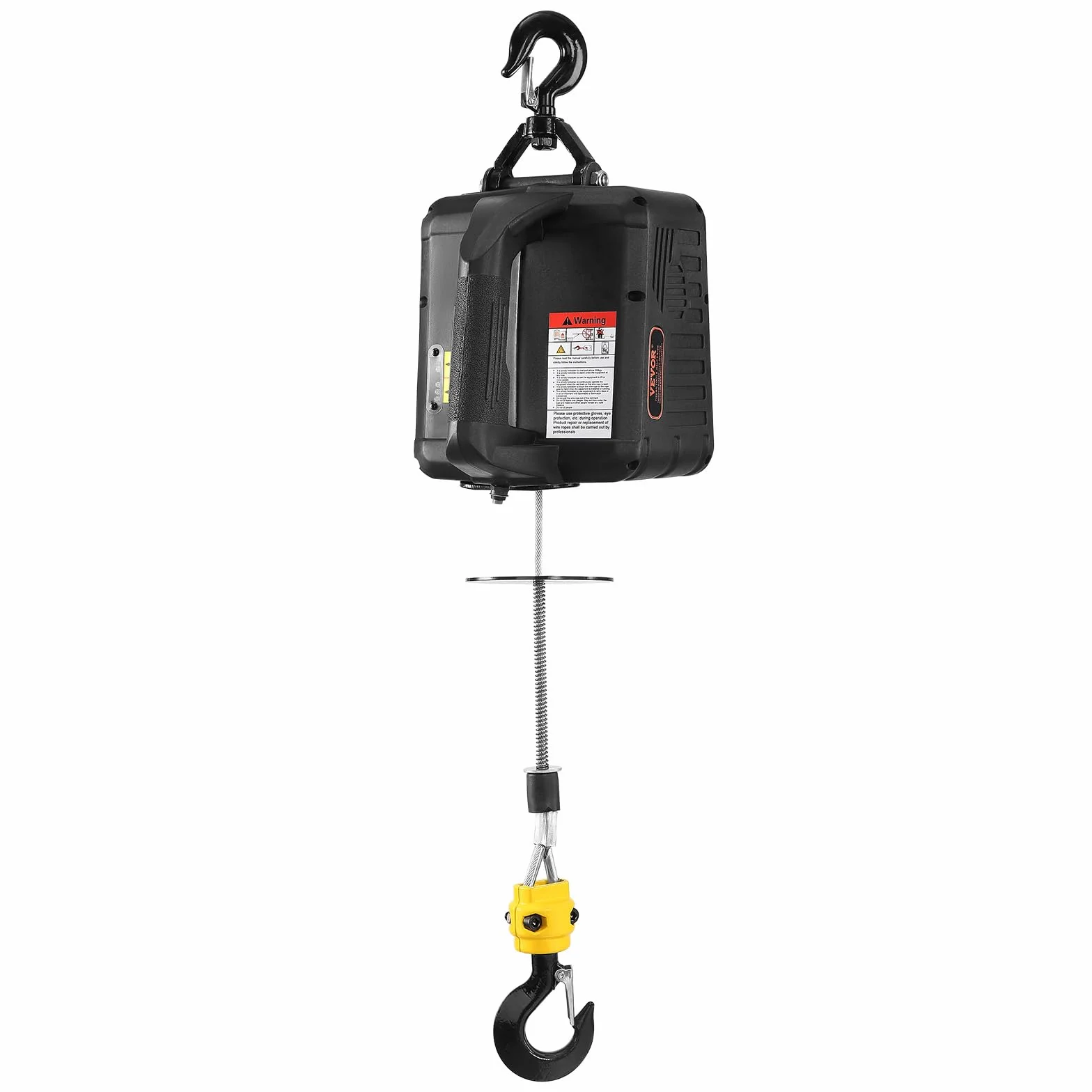 VEVOR Elektryczna wciągarka linowa 2 w 1, 498,95 kg, 1500 W, 7 m, prędkość podnoszenia 4 m/min, sterowanie ręczne/bezprzewodowe