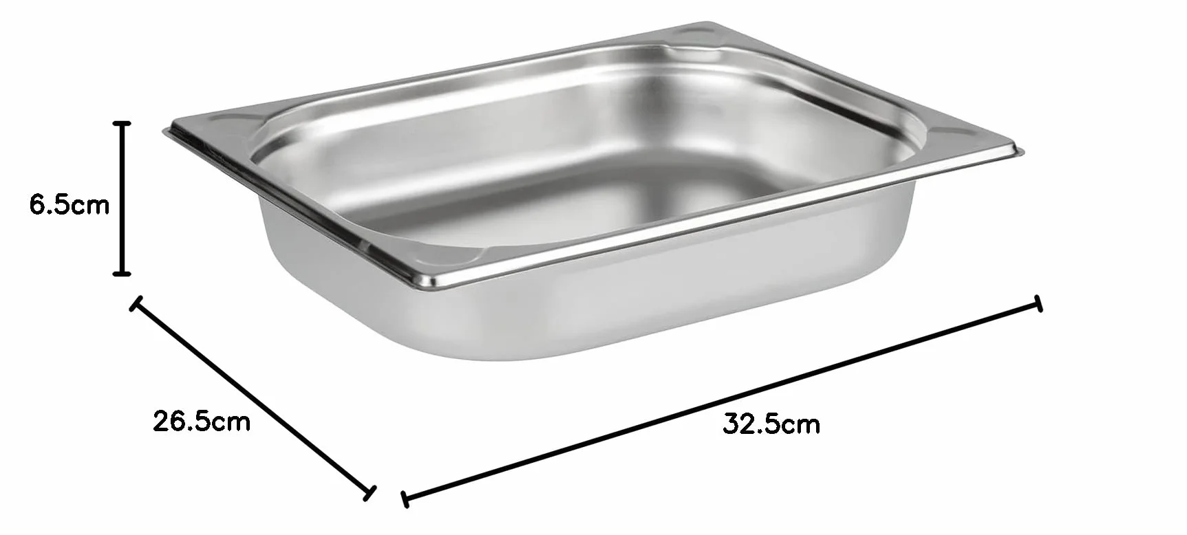 APS GN zestaw pojemników, 4-częściowy stal szlachetna składa się z: - 1 GN 1/2, 4 litry 32,5 x 26,5 cm, głębokość: 65 mm - 2 GN 1/4, 1,8 litra 26,4 x 16,2 cm, głębokość: 65 5 mm - 1 Adapter