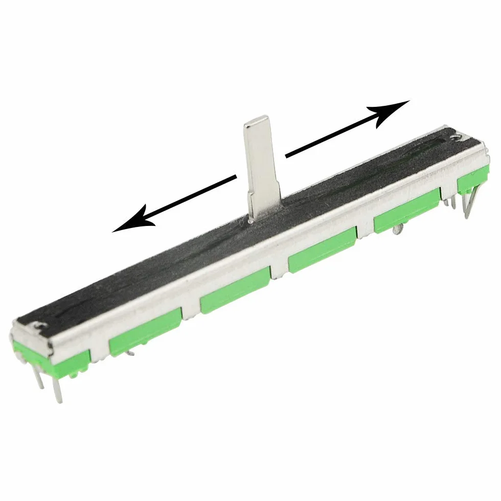 DollaTek 5 szt. 75 mm B103 10K omów potencjometr przesuwny podwójny liniowy 10K potencjometr elektroniczny