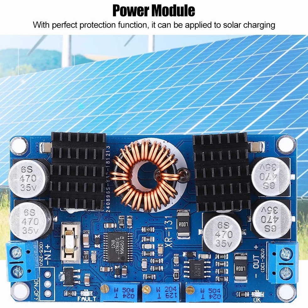 Marhynchus Moduł Zasilacza LTC3780, Regulacja z Wskaźnikiem Błędu Wyjściowego, Wejście DC5-32V, Długoterminowe 80W, Wysokowydajne Stabilizowane moduł Zasilający, 50 MV Ripple Wyjściowe, Wymienny
