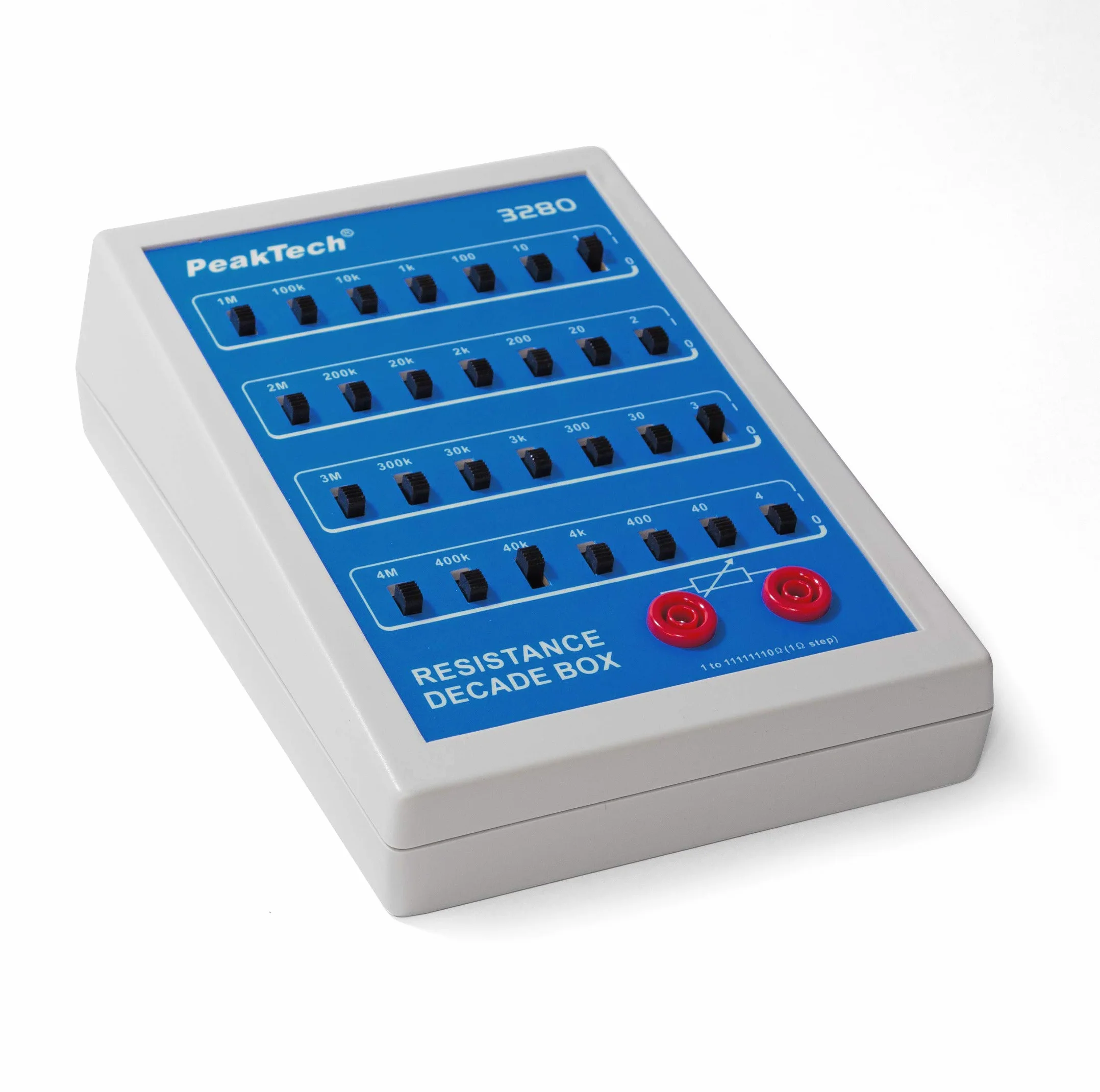 PeakTech P 3280 Dekada rezystancji, 1 Ω do 11,111 MΩ