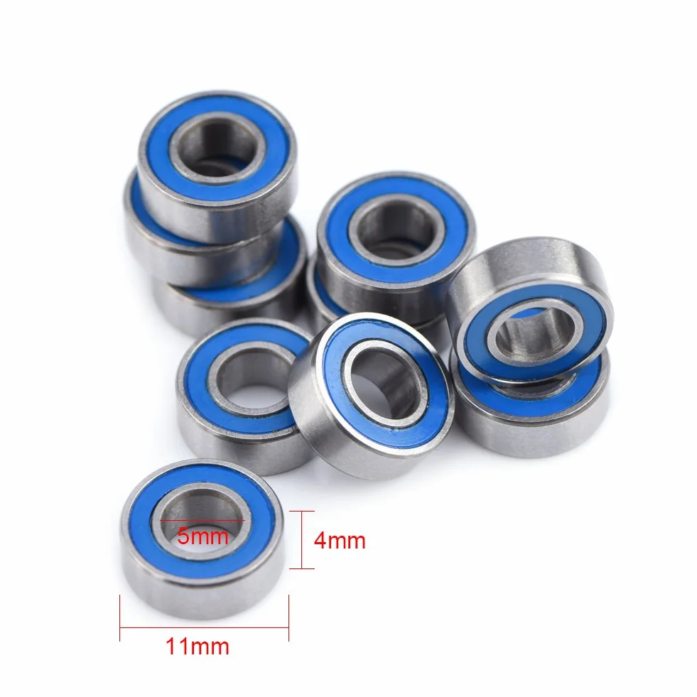 10 stücke MR115 2RS Kugellager TOPINCN Stahl Doppel geschirmt Miniaturkugellager Rillenkugellager 5x11x4mm MEHRWEG VERPACKUNG