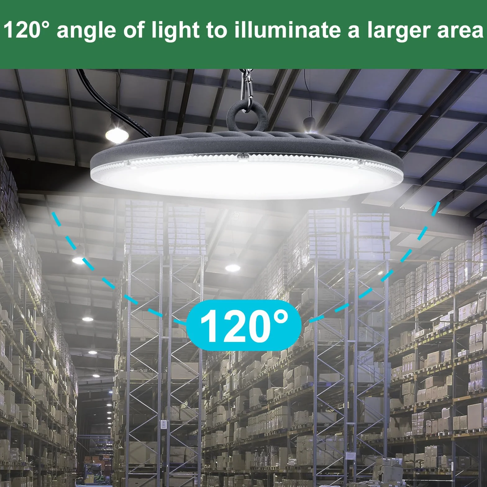 Oświetlenie garażowe LED 1000 W 10000 lm 6500 K UFO IP65 144 diody