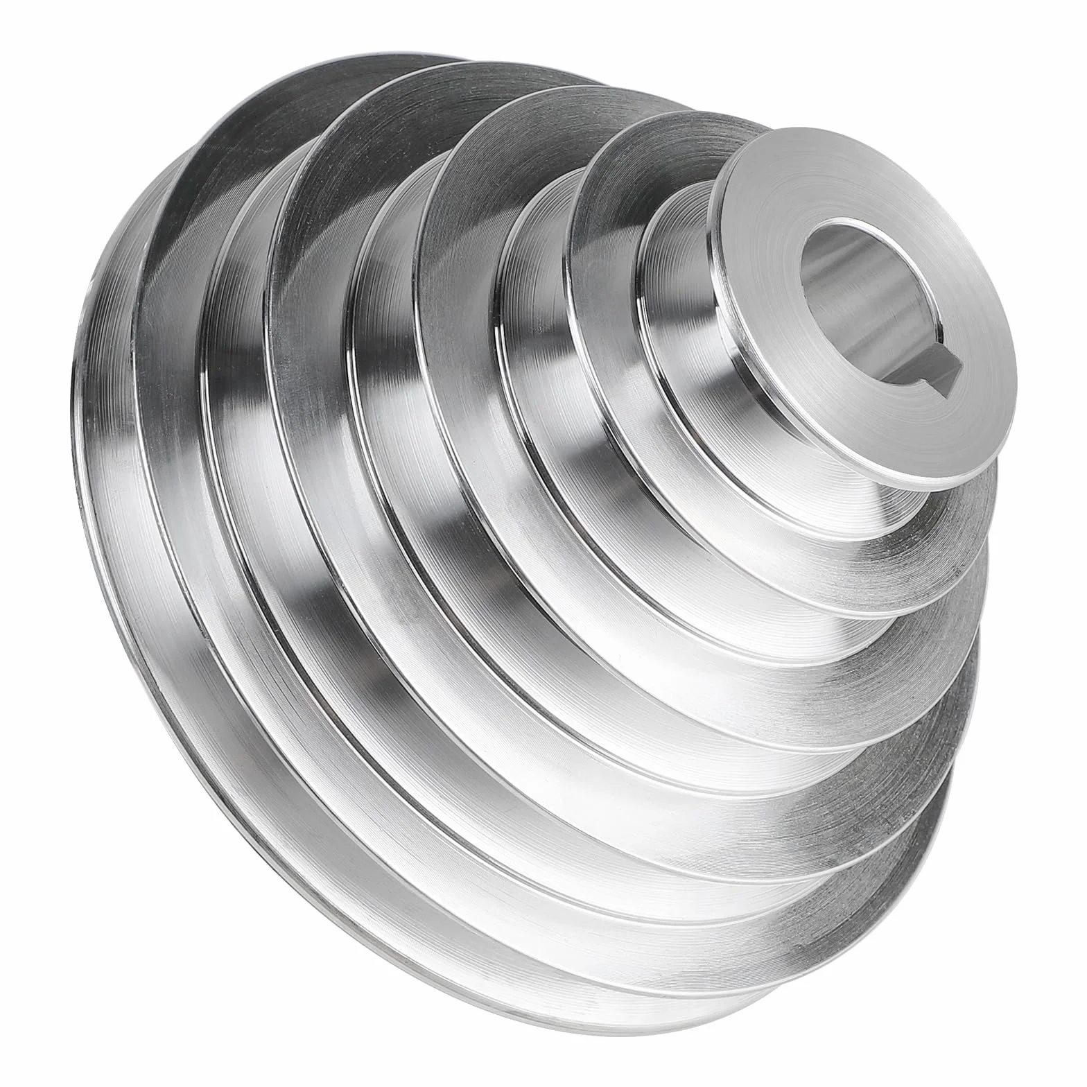 SWAWIS Koło pasowe pagodowe 5 wąwozów, średnica otworu 24 mm, średnica zewnętrzna 54 mm-150 mm, koło pasowe ze stopu aluminium do paska w kształcie litery A typu V, szerokość taśmy 12.7mm