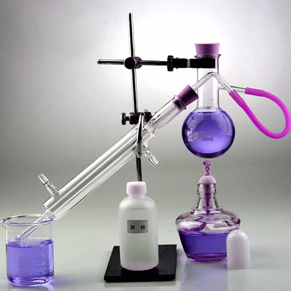 Destylator szklany do olejków eterycznych 100 ml zestaw 10 szt.