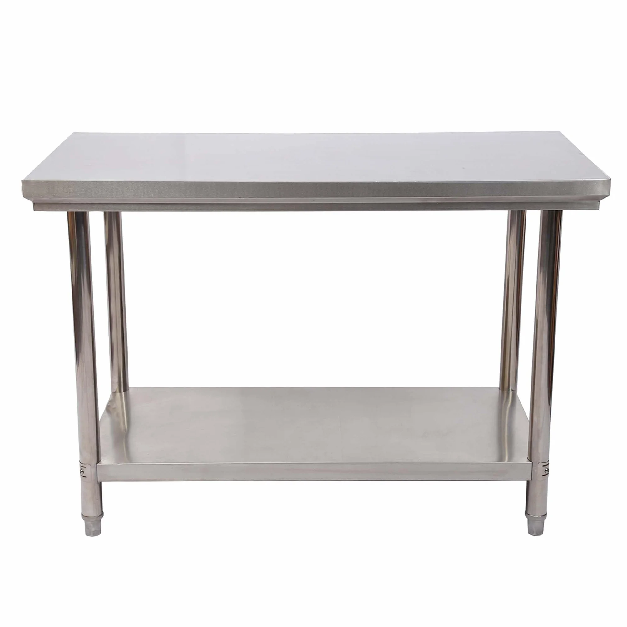 Wiltec Stół gastronomiczny ze stali nierdzewnej z blatem o wymiarach 100 x 60 cm i półką pod blatem, meble do pracy z żywnością