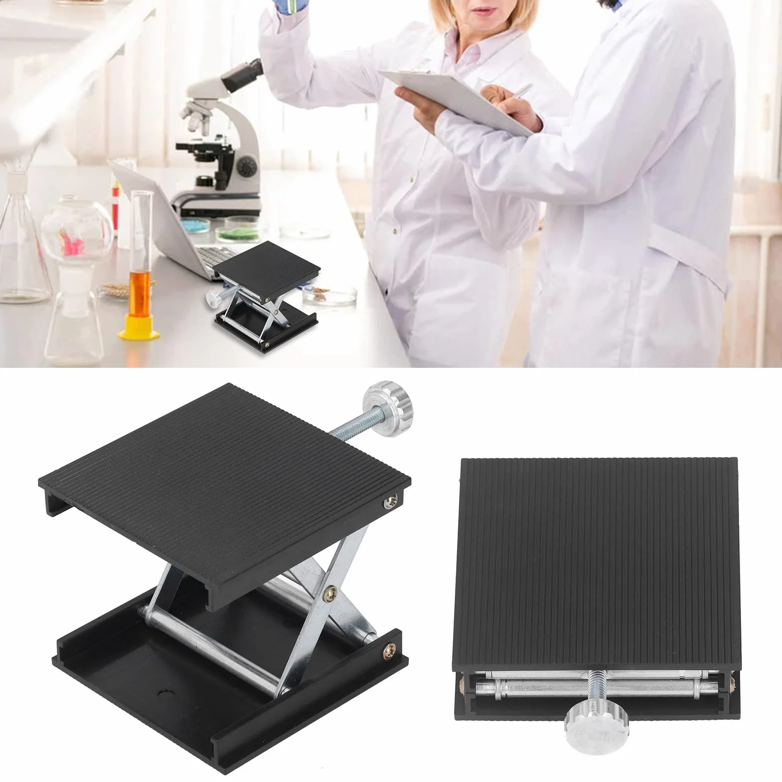Laboratoryjna platforma do podnoszenia, regulowany stojak ze stopu aluminium Dobre parametry bezpieczeństwa 26-90 mm/1-3,5 cala