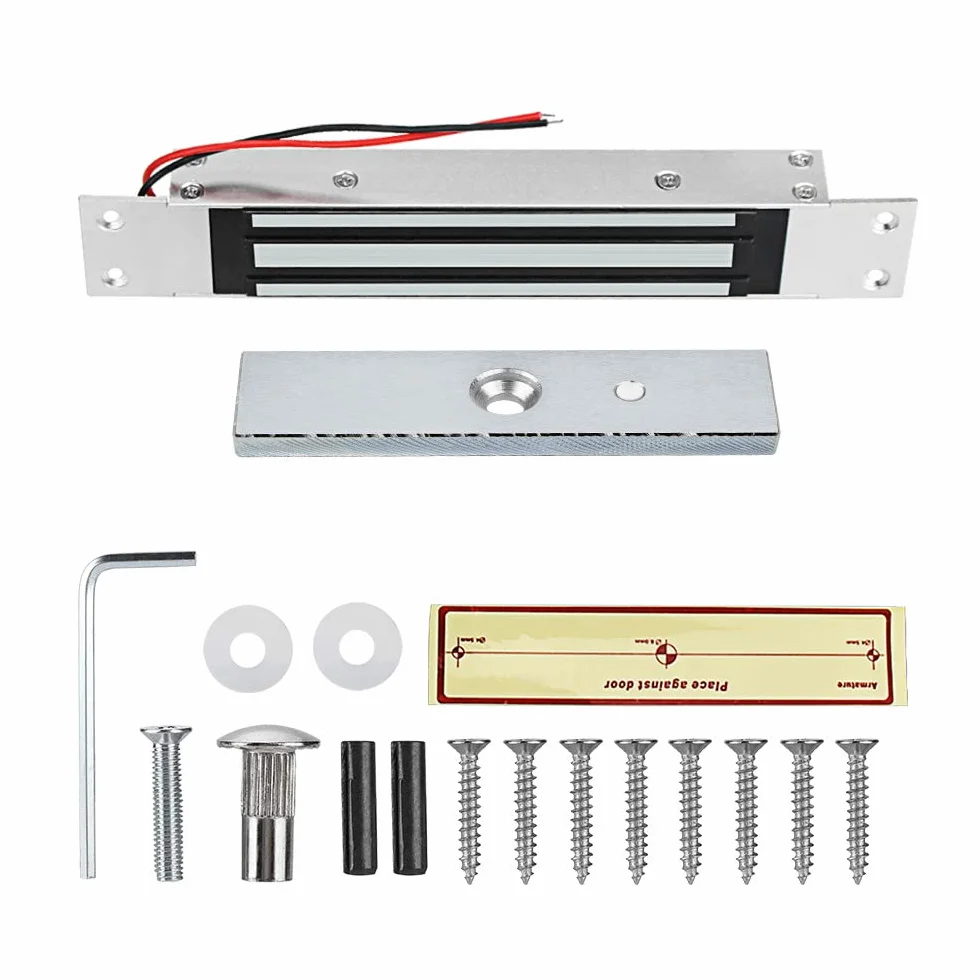 Zamek elektromagnetyczny wbudowany 180 kg (350 funtów) DC12 V, system kontroli dostępu z blokadą elektromagnetyczną, bezpieczny w razie awarii, zamek elektryczny typu NC
