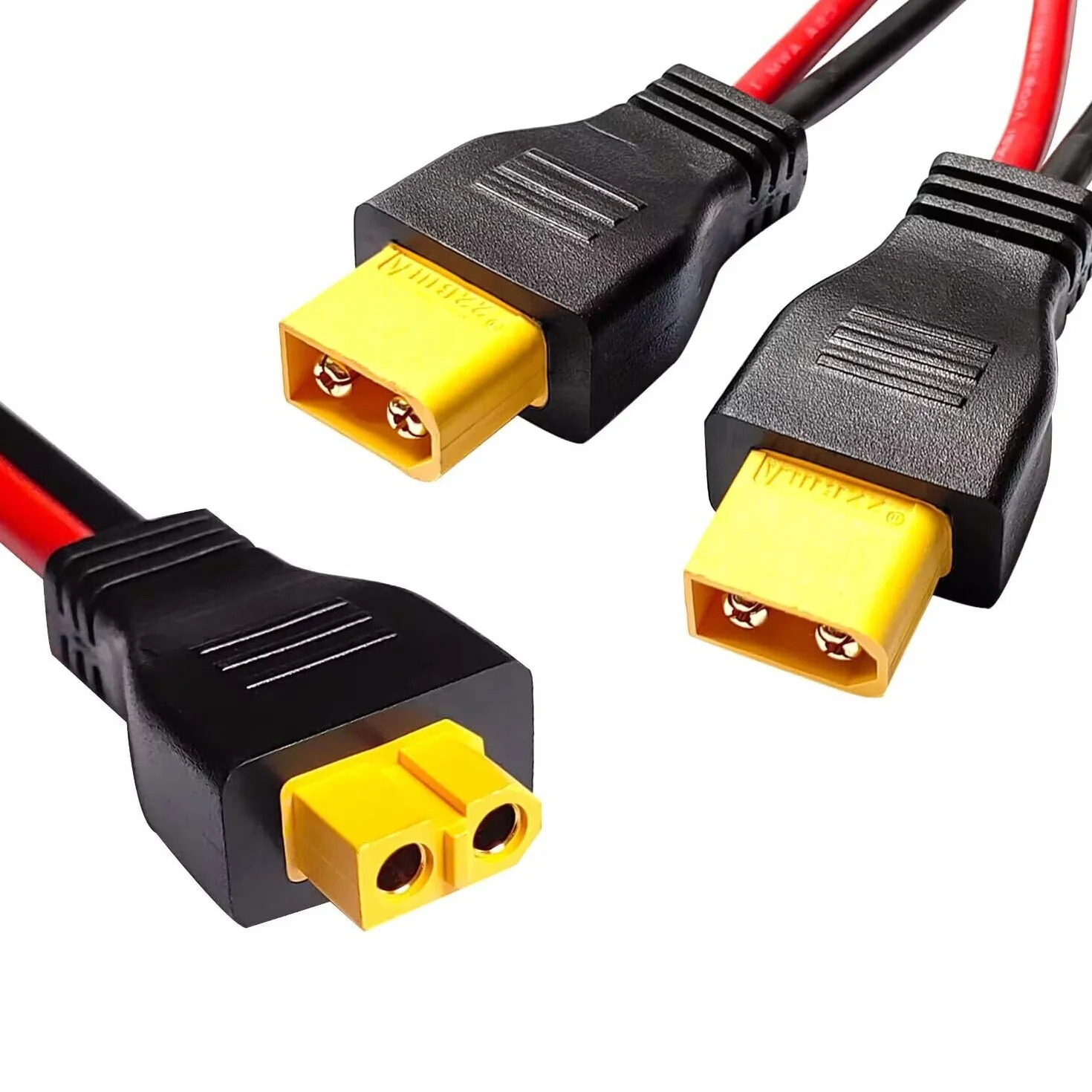 Kabel rozdzielający 10AWG XT60 Y, żeński na podwójny męski adapter do panelu słonecznego 30 cm