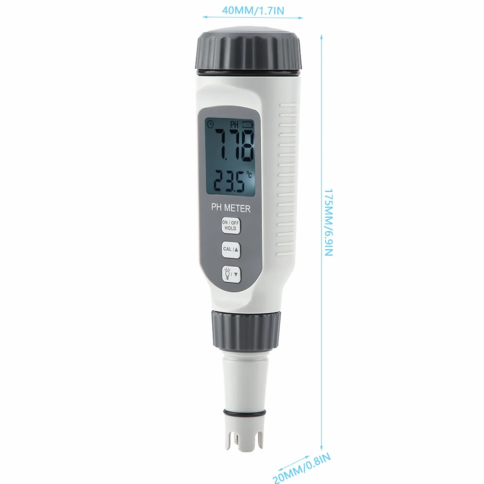 Miernik pH PH818, profesjonalny tester pH, przenośny długopis pH do wody, precyzyjny z dużym wyświetlaczem LCD
