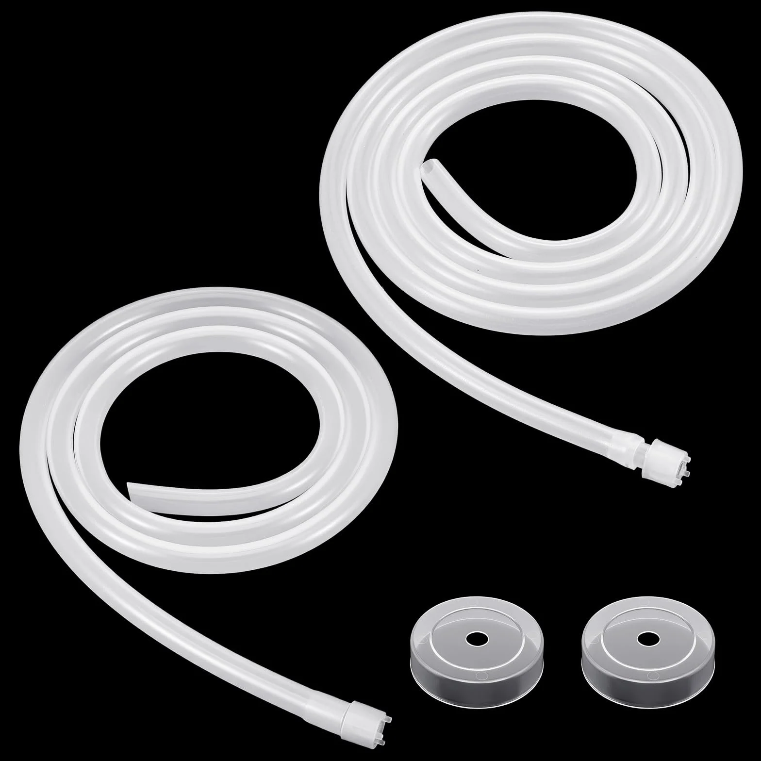2 sztuki węży silikonowych 6 mm ID x 8,5 mm OD elastyczne węże wodne z silikonu klasy spożywczej do przenoszenia wody w domu (1 m + 1,4 m)