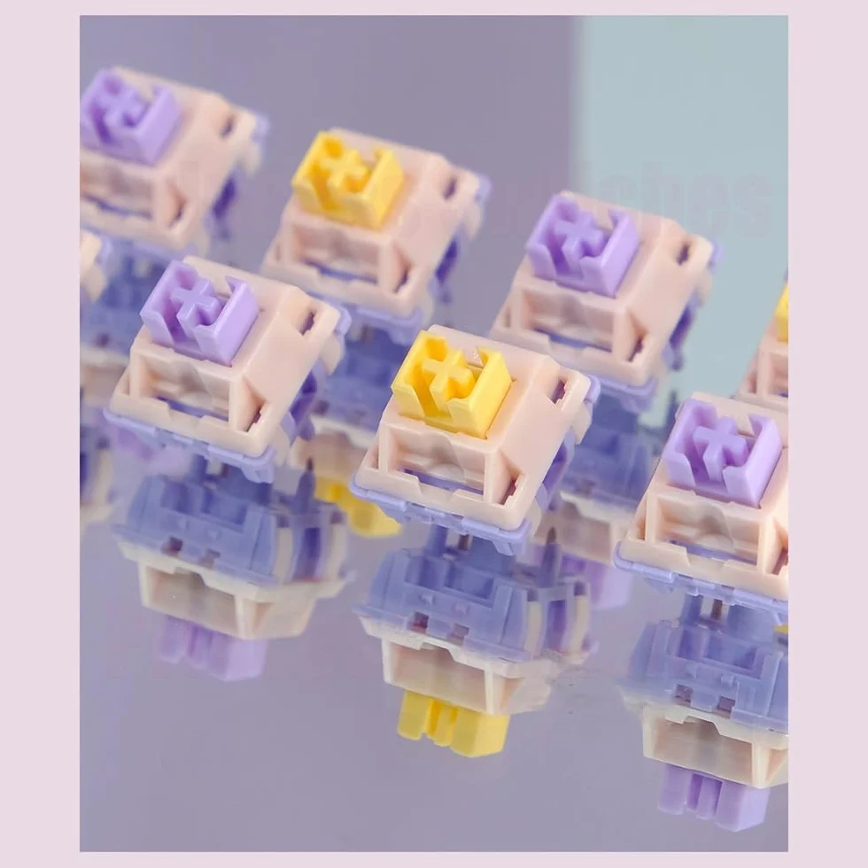 MMD Princess V3 Switch 5Pin Pre-lubed Linear Tactile Holy Panda For Custom Mechanical Keyboard 70PCS