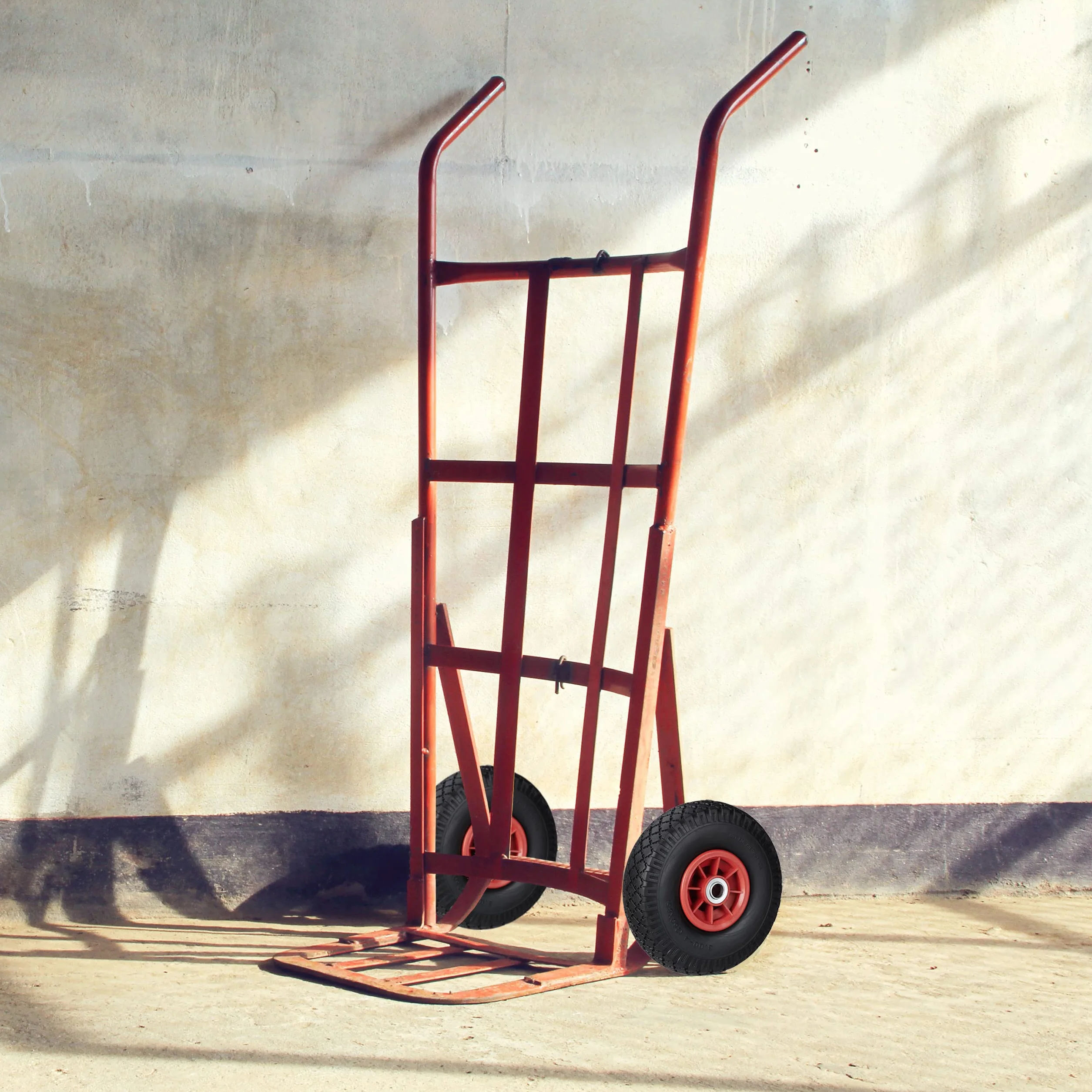 Relaxdays, Czarno-szare koło do wózka transportowego, 2 sztuki, odporne na przebicie opony z pełnej gumy, 3,00 – 4", oś 20 mm, do 80 kg, 260 x 85 mm, 10026068_957