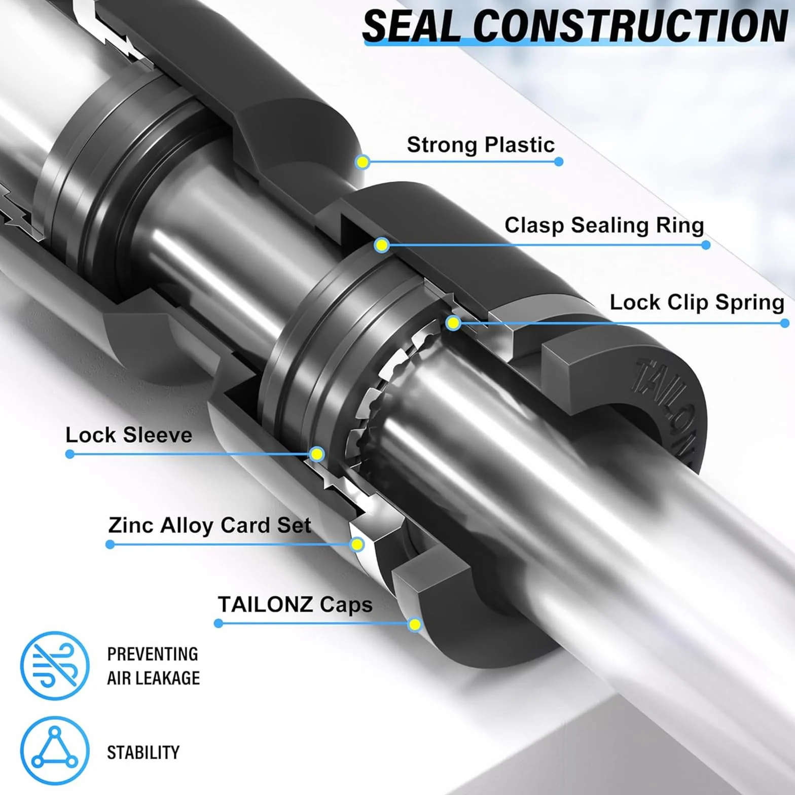 TAILONZ PNEUMATIC Czarne kolanko 6 mm rura-AD Złączki wtykowe PV6 (opakowanie 2) do łączenia połączeń węży Zapięcie ciśnieniowe PV6 (zestaw 2 sztuk)