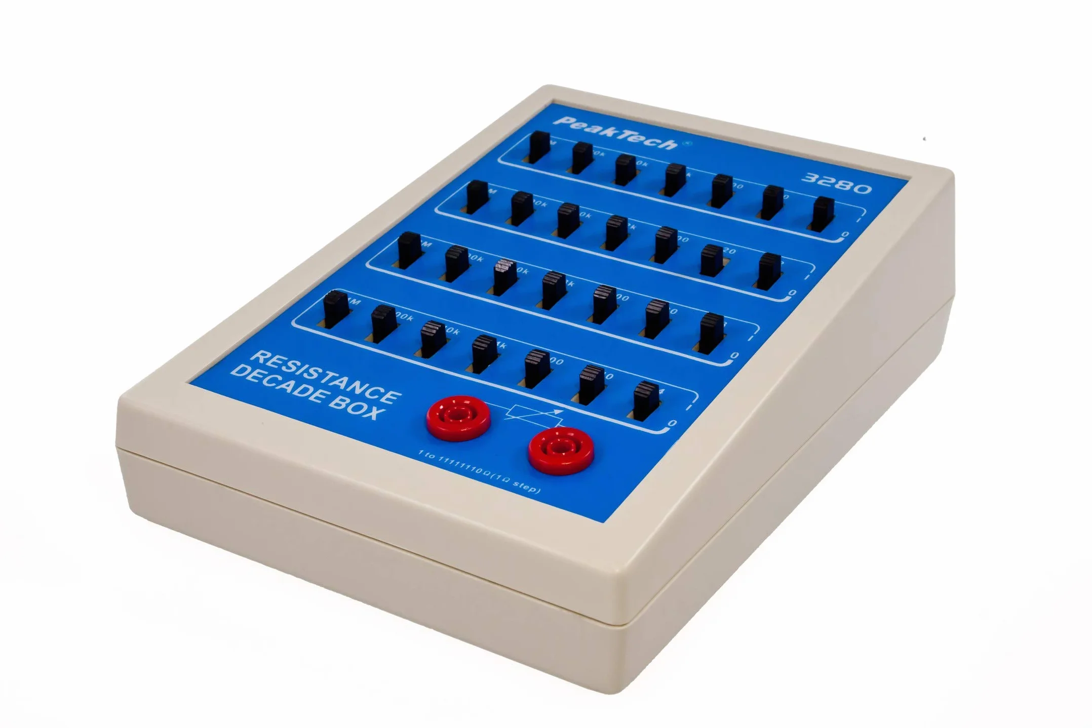 PeakTech P 3280 Dekada rezystancji, 1 Ω do 11,111 MΩ