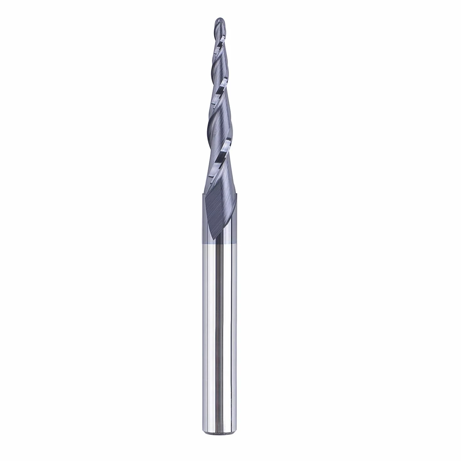 SpeTool Frez z palcami 6 mm Stożkowa kulka do nosa CNC Promień 1,0 mm, grawerowanie z węglika wolframu, frez kulisty, z powłoką TiAIN