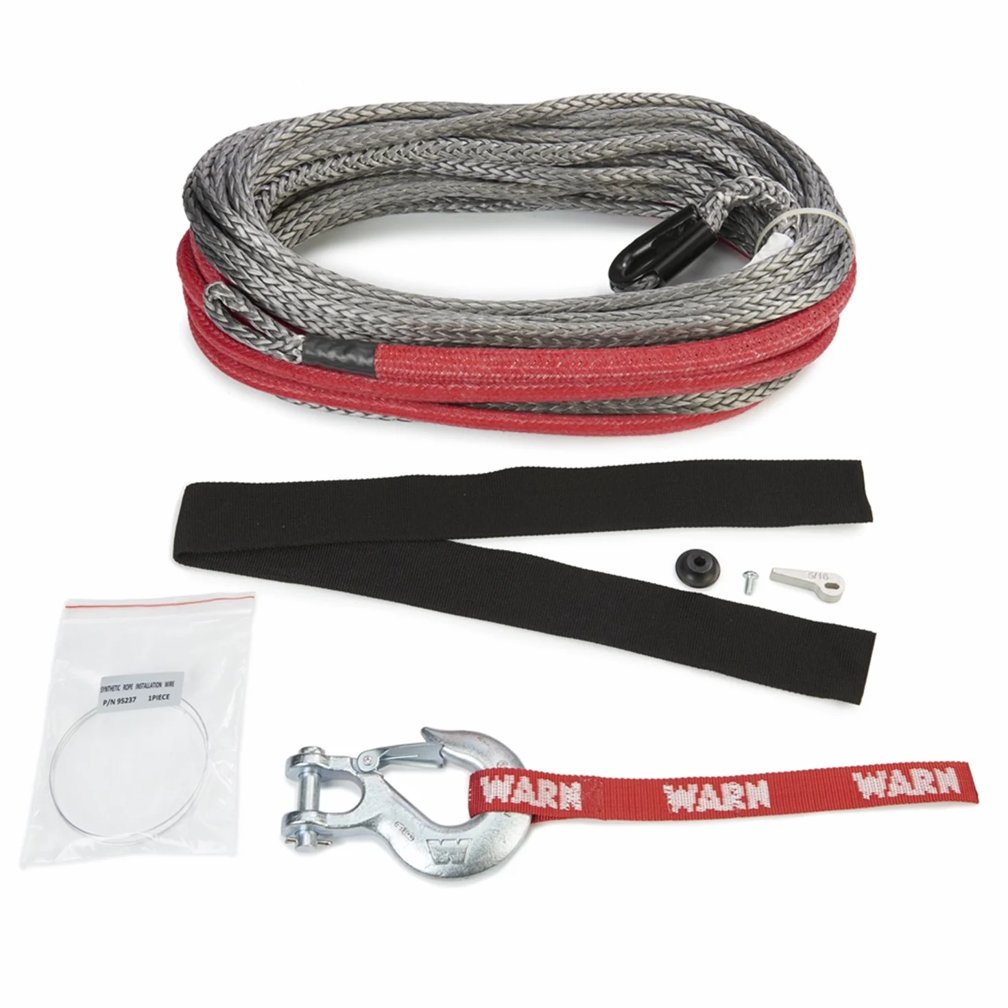 WARN 96040 Spydura Pro syntetyczna lina linowa do wciągarki z końcówkami pętli: średnica 3/20.3 cm x długość 25 cm, pojemność 8,25 tony (7,5 kg)