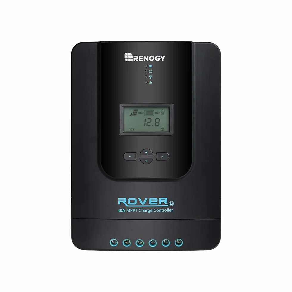 Renogy Regulator Ładowania MPPT 40 A 12/24 V z Ekran LCD do Akumulatorów Litowych i Żelowych