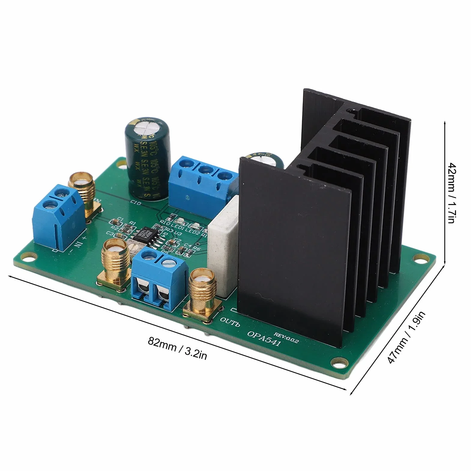 OPA541 Moduł Wzmacniacza Mocy 5A 10-40V Płytka Audio z Radiatora