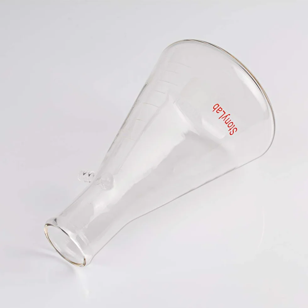 StonyLab Glass 500 ml ciężka ściana borokrzemowa szklana butelka filtrująca, śruba szyjka z tubulacją - 500 ml