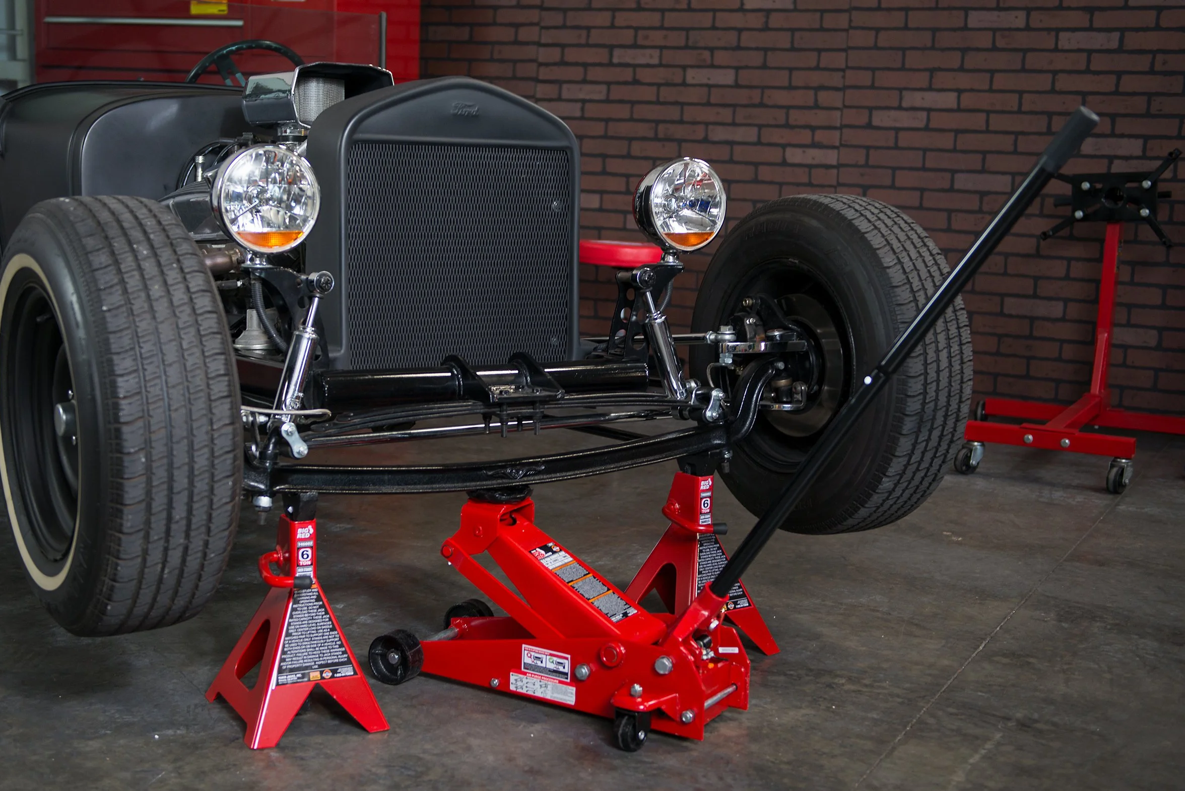 BIG RED Podpórki podnośnikowe ze stali Torin T46202 Nośność 6 ton, czerwony, 1 para
