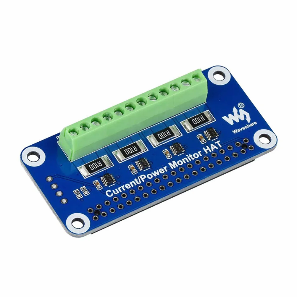 Waveshare 4-ch Current Voltage Power Monitor HAT do Raspberry Pi I2C SMBus