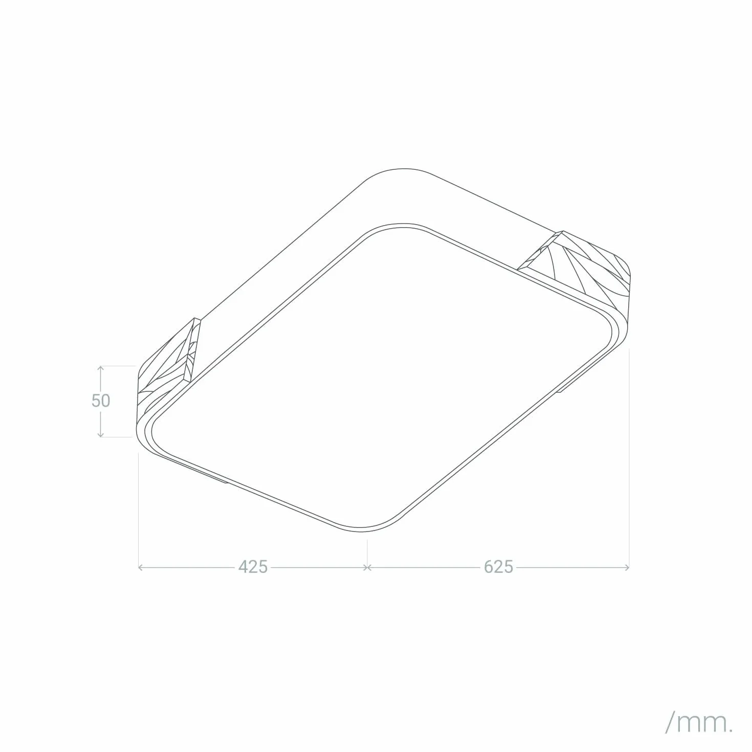 LEDKIA LIGHTING Plafon LED 30W Prostokątny 625x425mm CCT Czarny