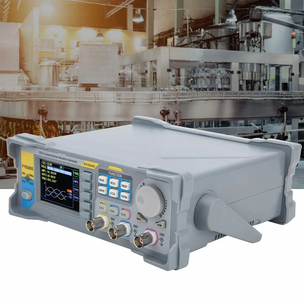 Funkcja 60 MHz Generator Sygnału o Przebiegu Arbitralnym, 3 Kanały, 4 Poziomy Wyjściowe TTL dla Wysokiej Dokładności Pomiaru Częstotliwości (FY8300S-20M Wtyczka EU)