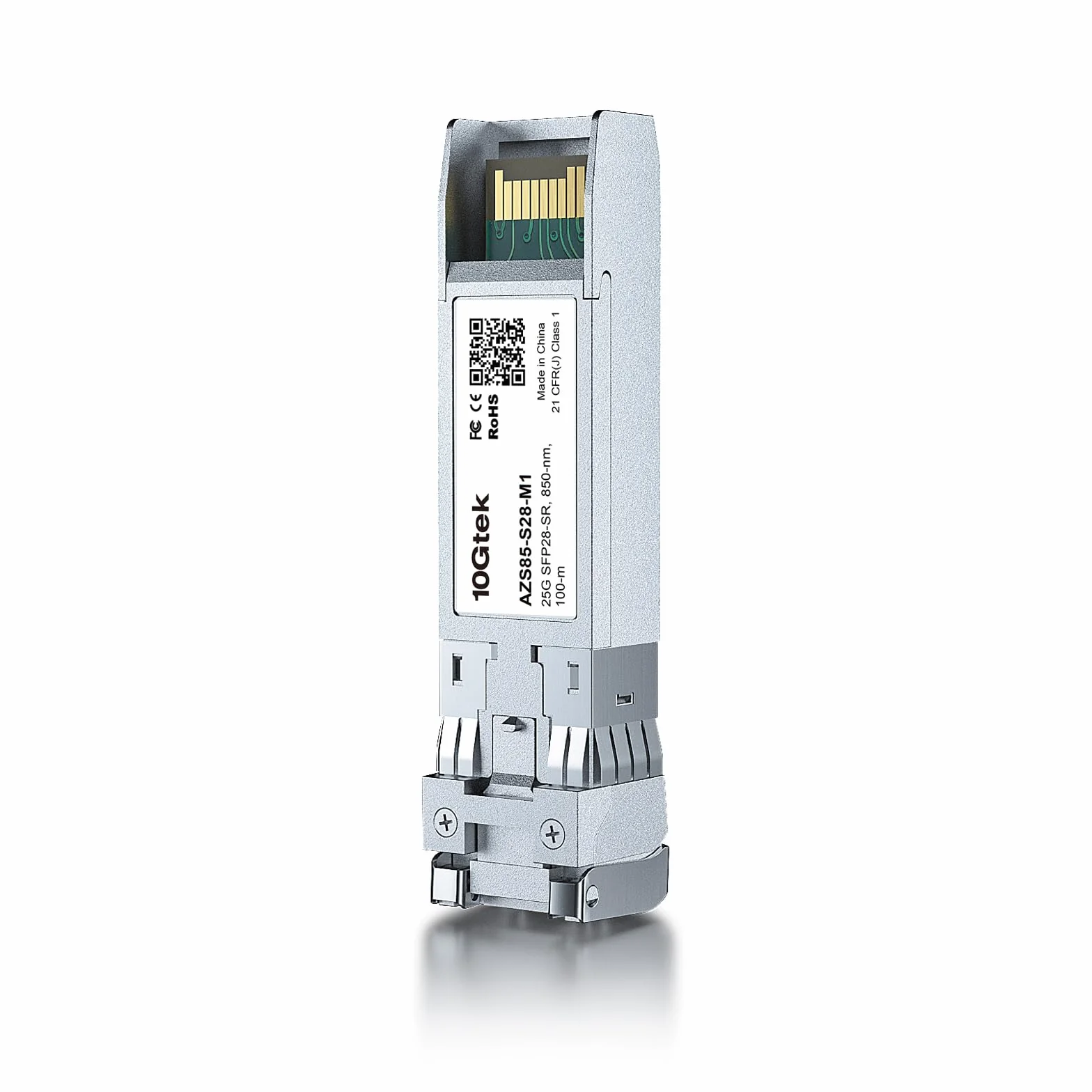 10Gtek Transceiver SFP28 25GBase-SR, 25G SFP+ SR Duplex LC MMF Optical Module for Cisco SFP-25G-SR-S, 850 nm, DDM, up to 100 m, 2-pack