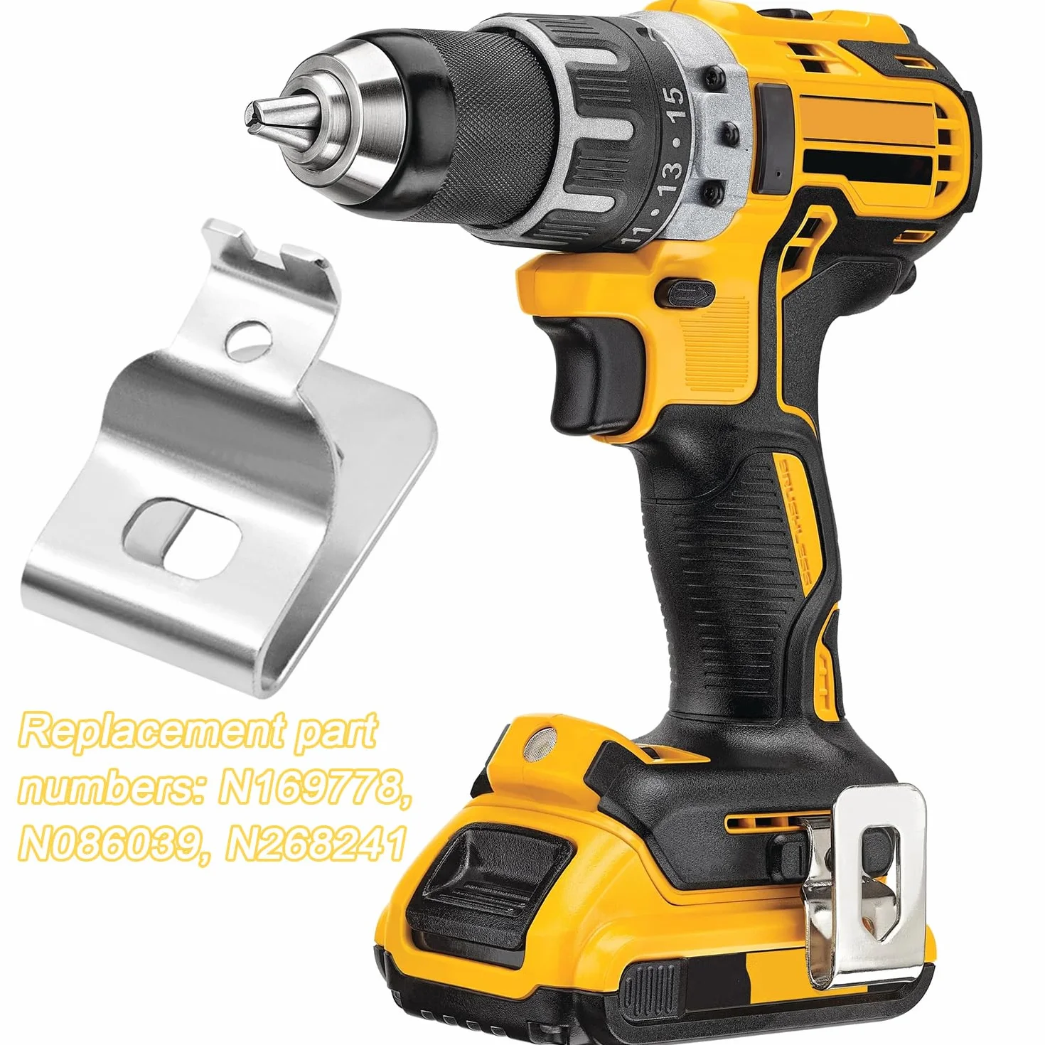Uchwyt magnetyczny, klips do wiertarki elektrycznej, ciemny kolor do uchwytu bitów Dewalt, klips do paska odpowiedni do DCD720 Right Angle Drill, DCD730 Cordless Drill, DCD730L