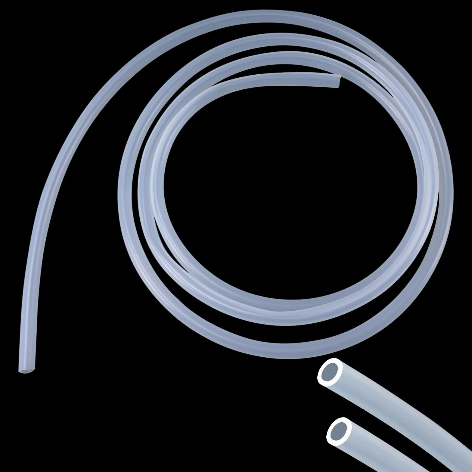 Wąż silikonowy o długości 3 m, elastyczny wąż silikonowy, nadaje się do kontaktu z żywnością, 10 mm ID x 13 mm OD przezroczysty wąż silikonowy, przezroczysty wąż do wody i powietrza do przenoszenia