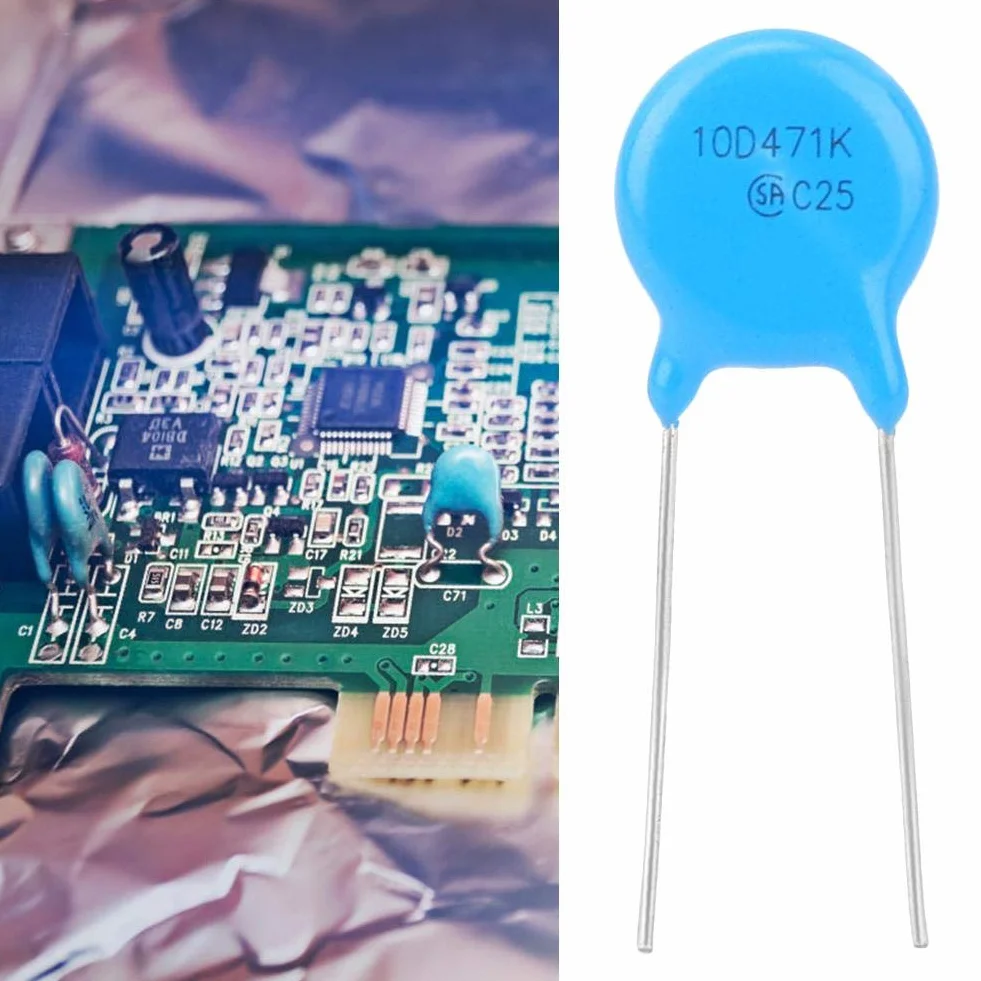 50 sztuk 10D471K warystory, 10K471 10mm średnica 470V wbudowane wysokiej jakości warystory element elektroniczny, warystory element elektroniczny