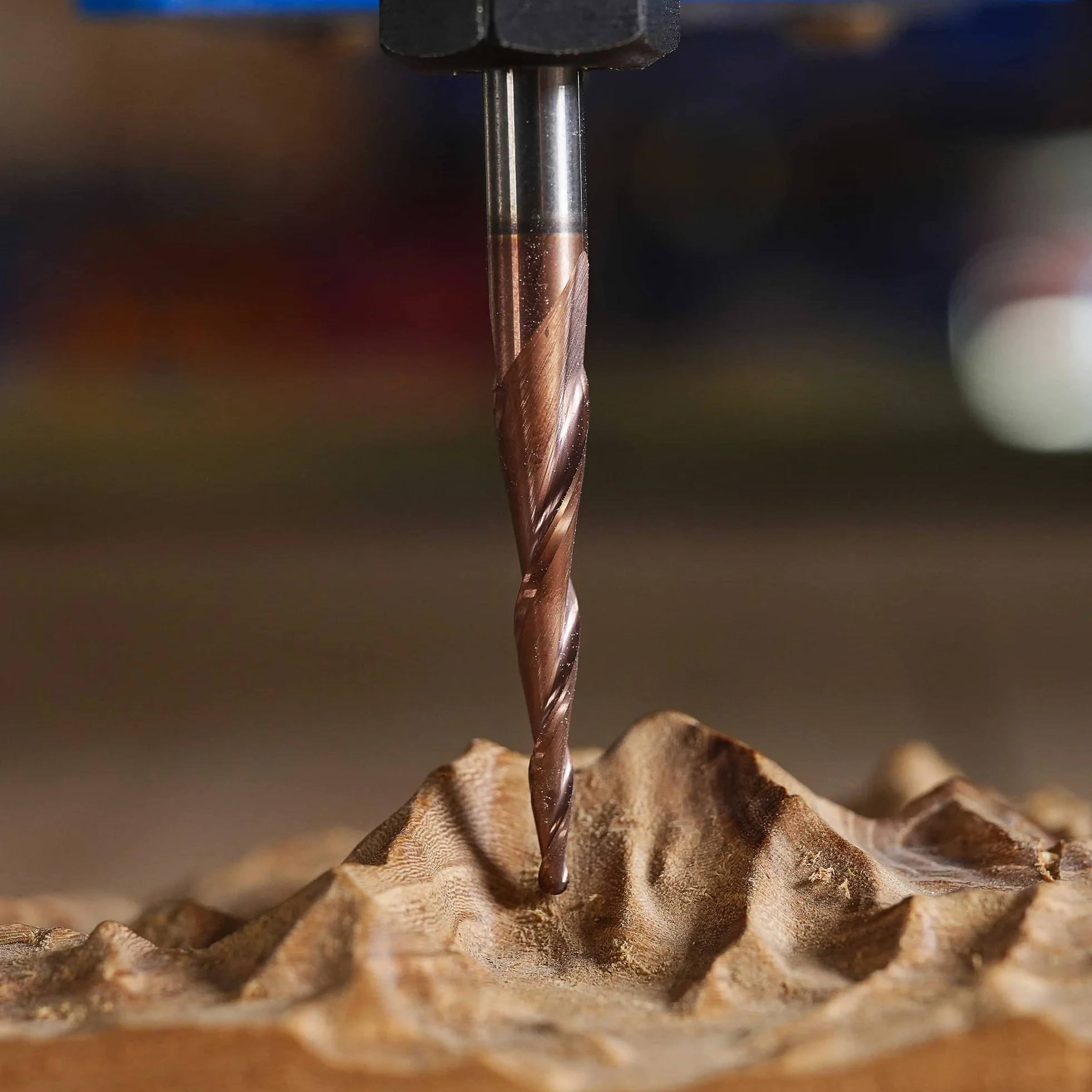 SpeTool Frez stożkowy 6 mm 0,25 mm z węglika wolframu 5,2 stopnia powłoka HSi do rzeźbienia w drewnie 3D