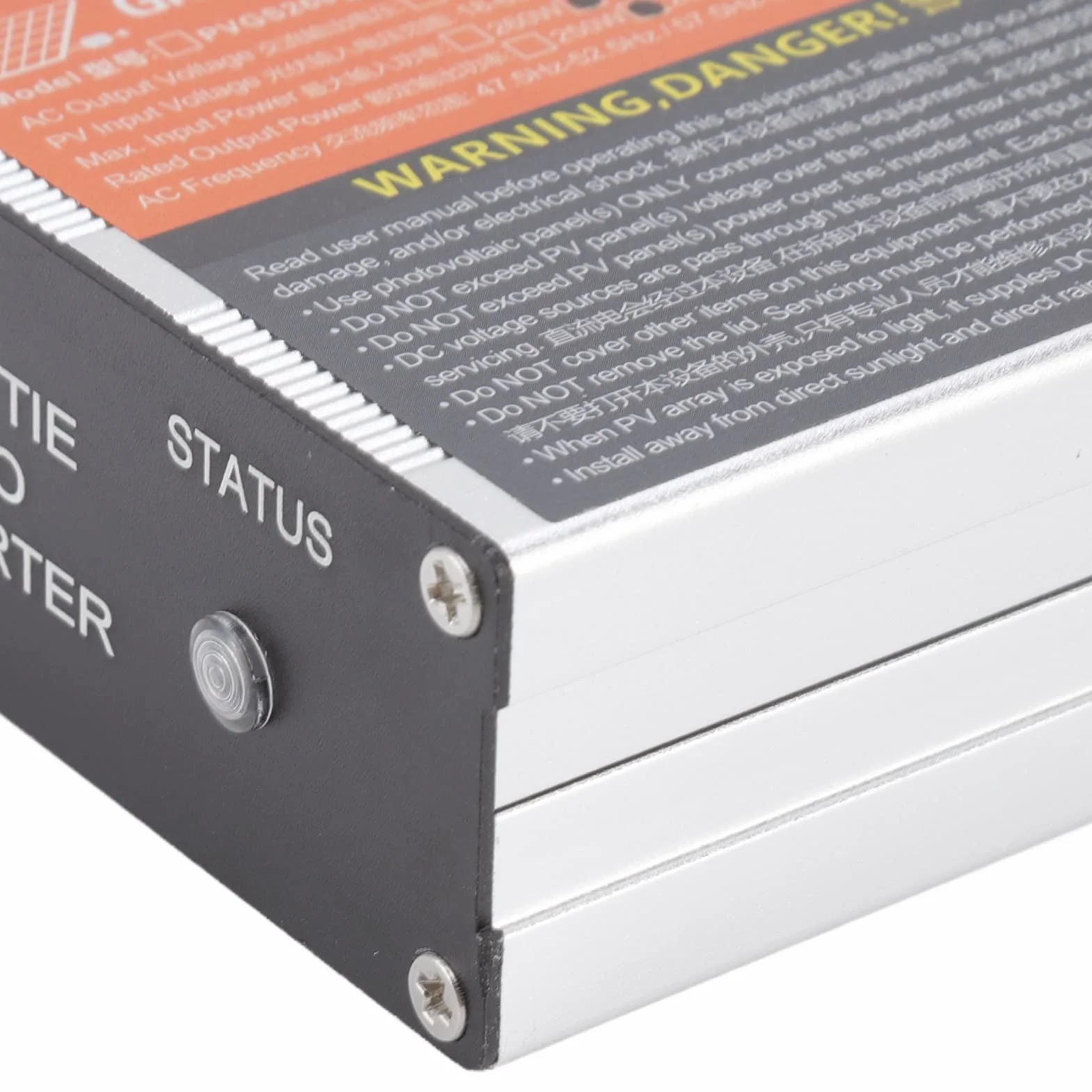 Mikroinwerter Solarny o Mocy 500 W. Wysoki Współczynnik konwersji. Materiał ze Stopu aluminium. Łatwa obsługa. Nadaje się do Paneli Słonecznych (PVGS-300W(18-60V)-AC220V)