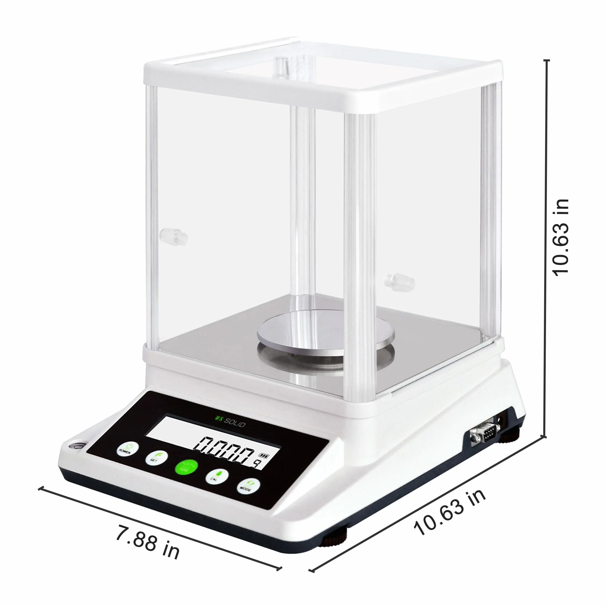 U.S. SOLID Precyzyjna waga 0,001 g – cyfrowa waga analityczna laboratoryjna – elektroniczna waga precyzyjna z dokładnością do 1 mg i 2 ekranami LCD – 310 g / 0,001 g