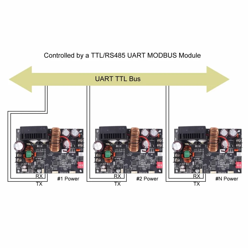 XY-6020L 1200 W DC-DC Step Down Power Supply Module 6-70 V 0-60 V 0-20 A CVCC regulowany transformator napięcia LCD